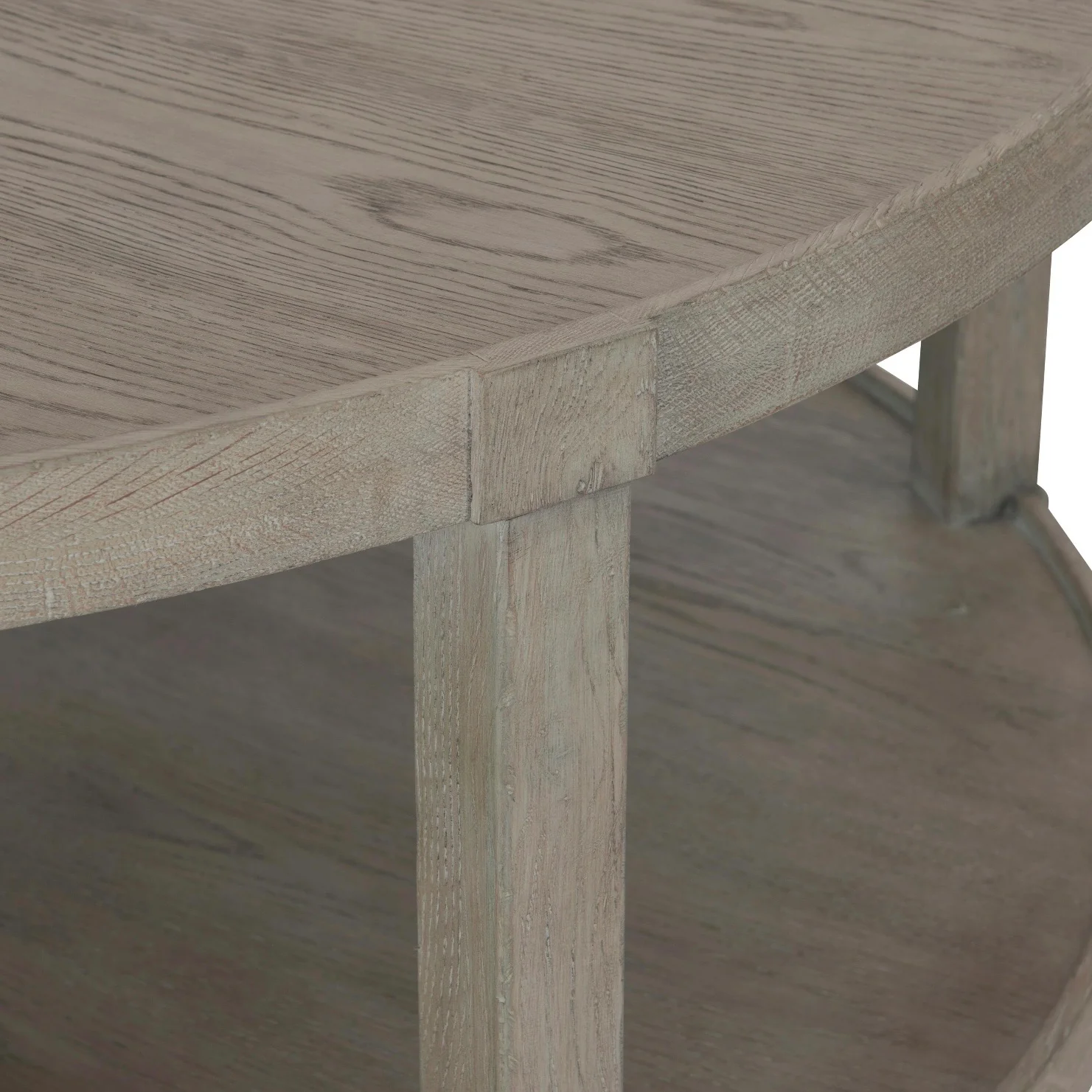 Bernhardt Albion Collection Round Two Shelf Cocktail Table ~ Pewter Finish - Image 5