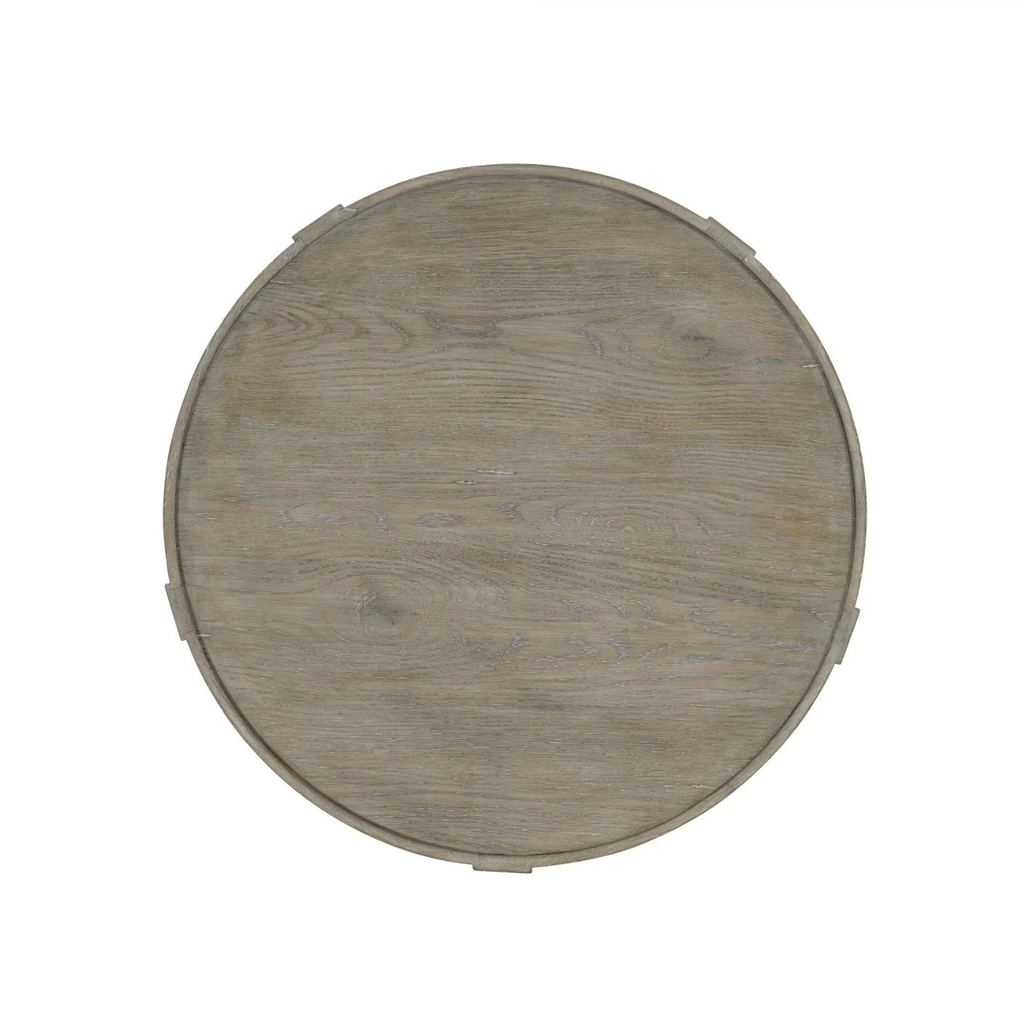Bernhardt Albion Collection Round Two Shelf Side Table ~ Pewter Finish - Image 3