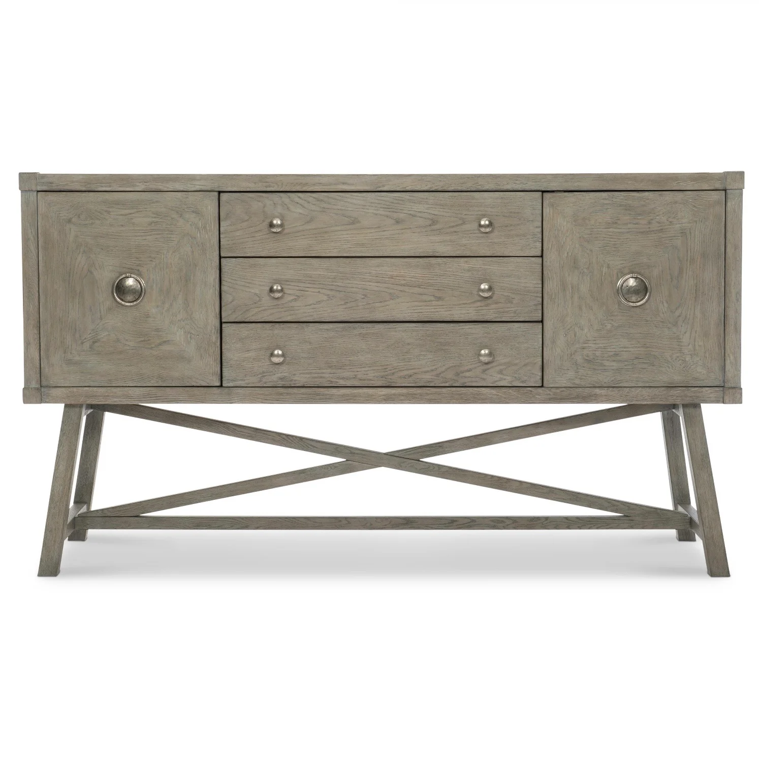 Bernhardt Albion Collection Sideboard ~ Weathered Wood & Pewter Finish - Image 4