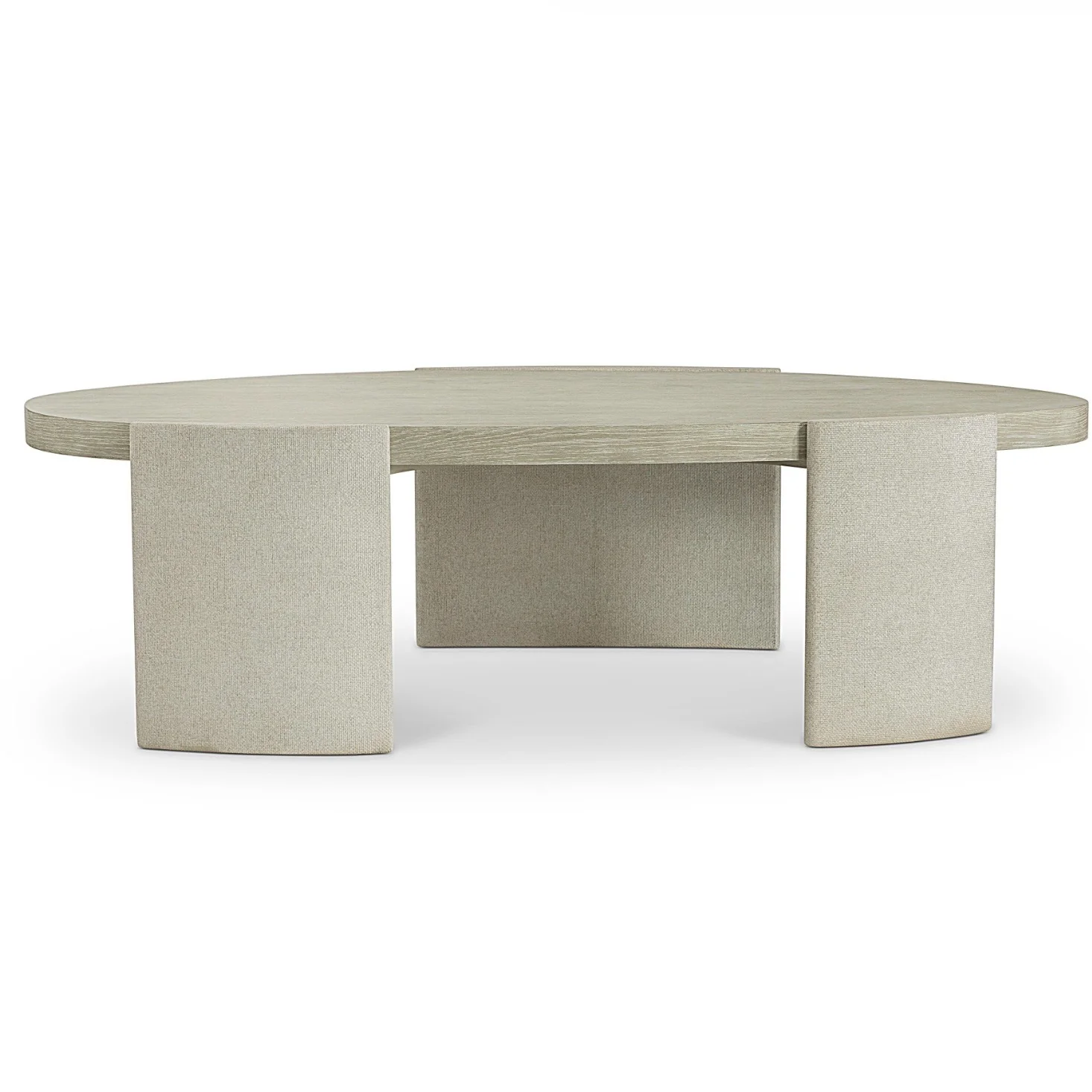 Bernhardt Arcadia Collection Cocktail Table ~ Clay Finish with Raffia Wrapped Legs - Image 3