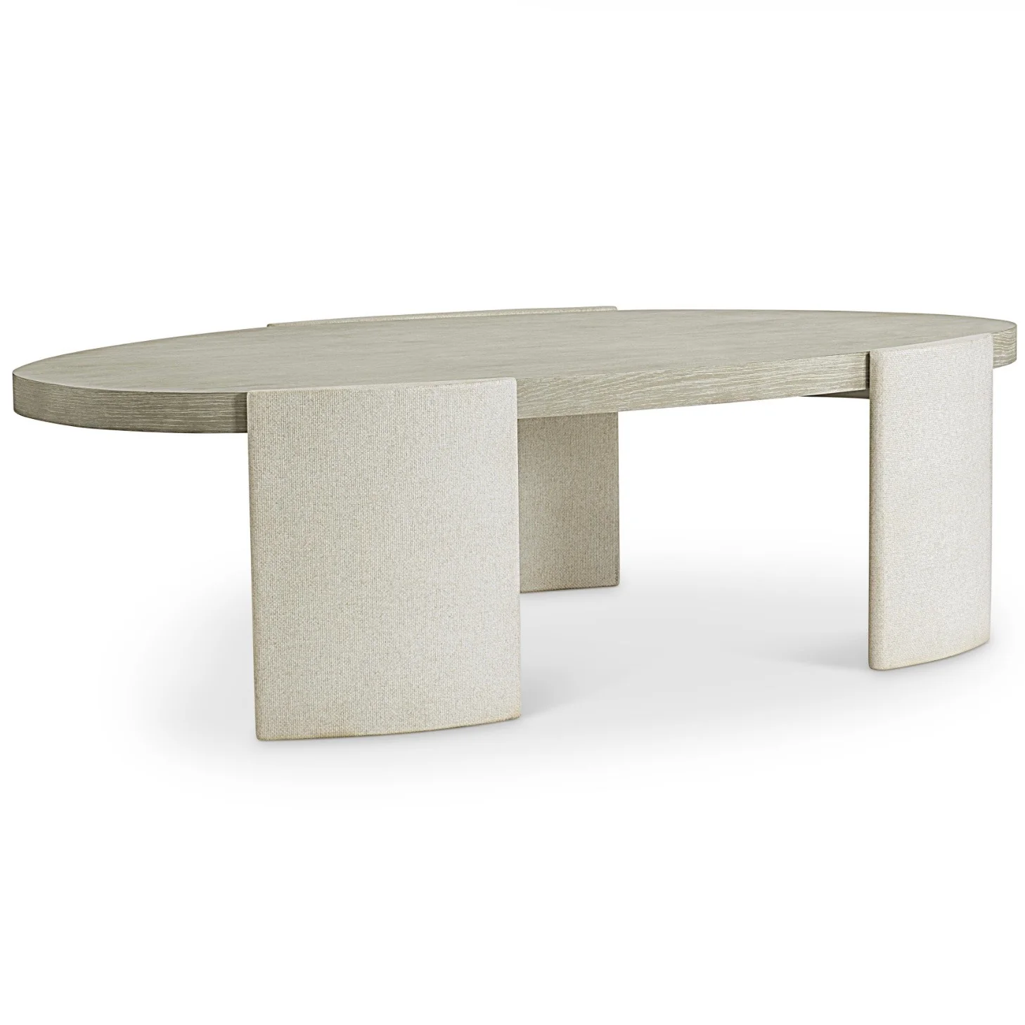 Bernhardt Arcadia Collection Cocktail Table ~ Clay Finish with Raffia Wrapped Legs - Image 6