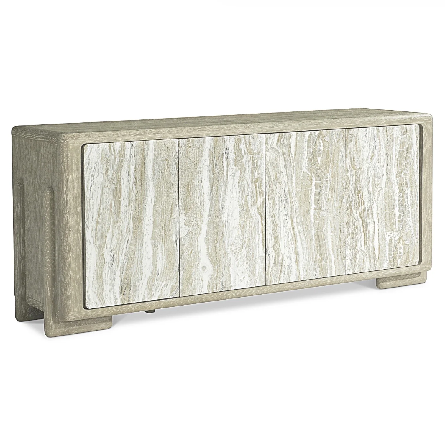 Bernhardt Arcadia Collection Entertainment Credenza ~ Kalta Faux Stone Finish - Image 3
