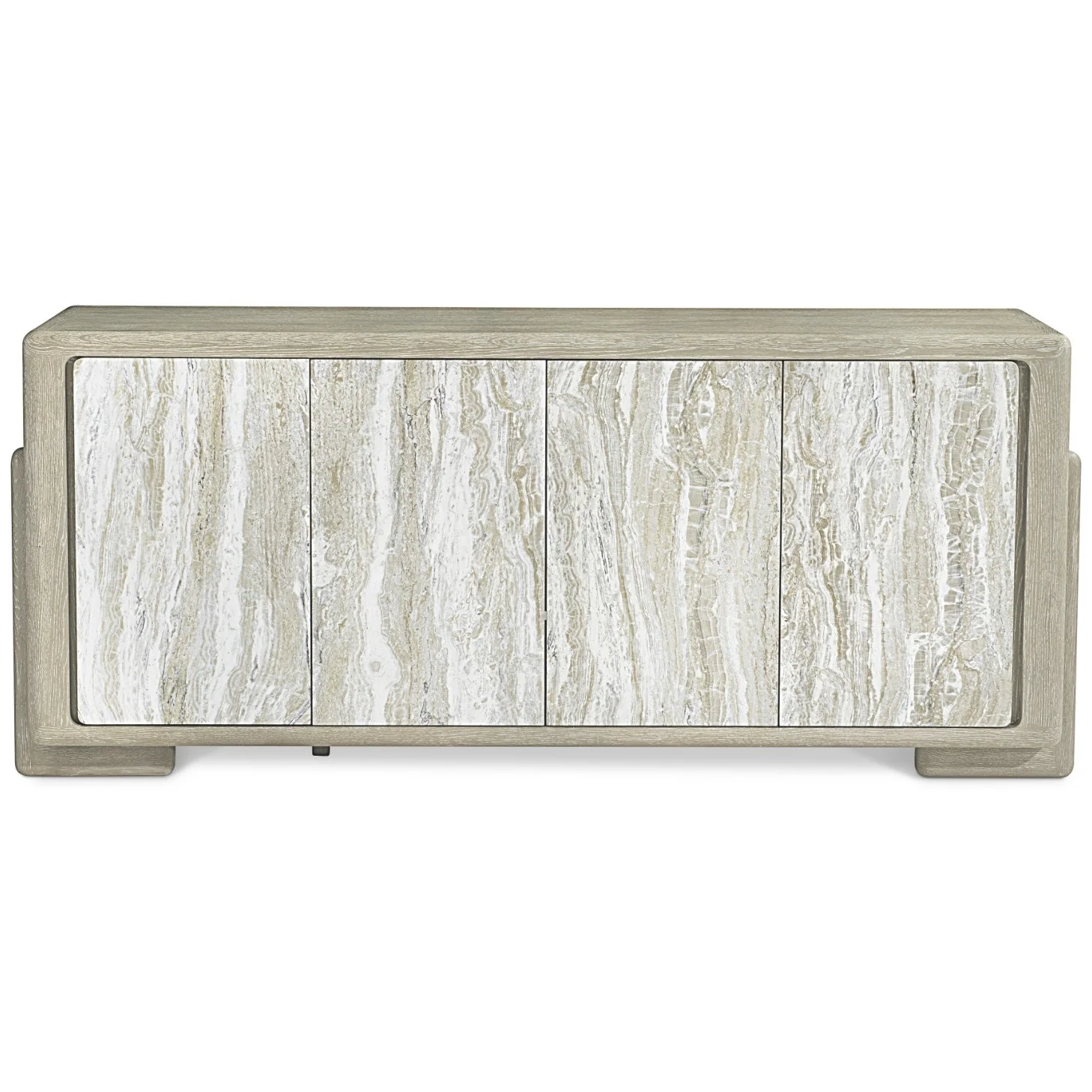 Bernhardt Arcadia Collection Entertainment Credenza ~ Kalta Faux Stone Finish - Image 4