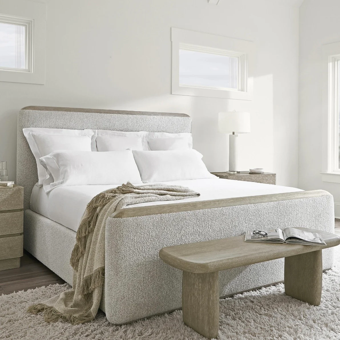 Bernhardt Arcadia Collection Upholstered Panel Bed ~ Available in Queen, King and California King Sizes - Image 2