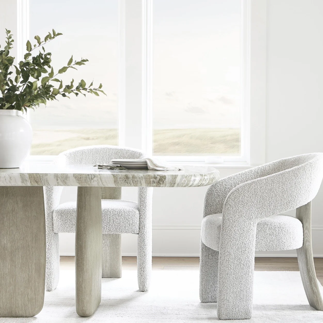 Bernhardt Arcadia Collection Rectangular Dining Table ~ Kalta Faux Stone Finish - Image 3