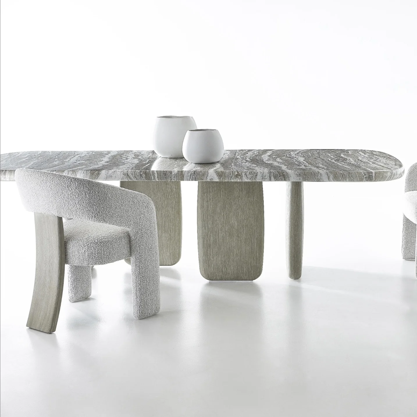 Bernhardt Arcadia Collection Rectangular Dining Table ~ Kalta Faux Stone Finish - Image 5