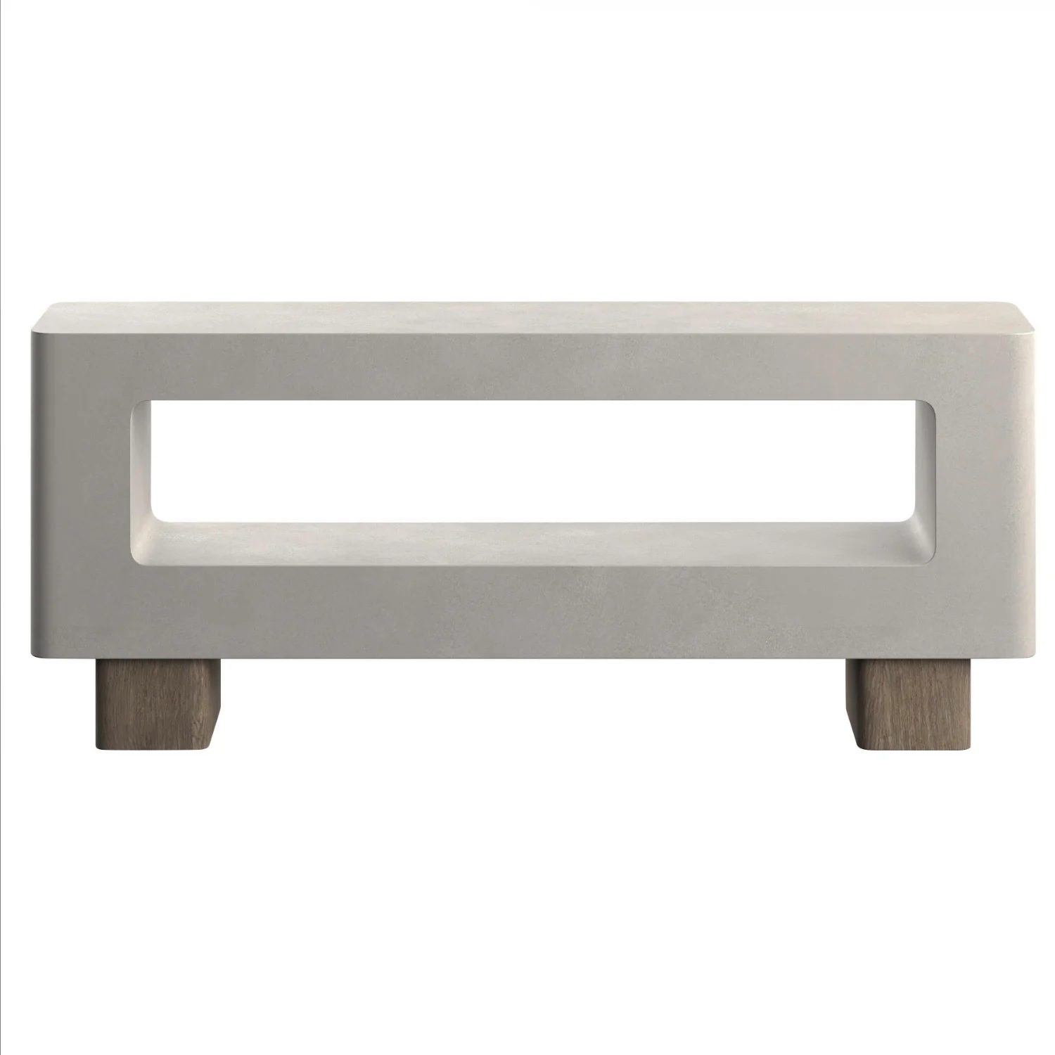 Bernhardt Casa Paros Collection Console Table ~ Bedrock Faux Concrete Finish - Image 2