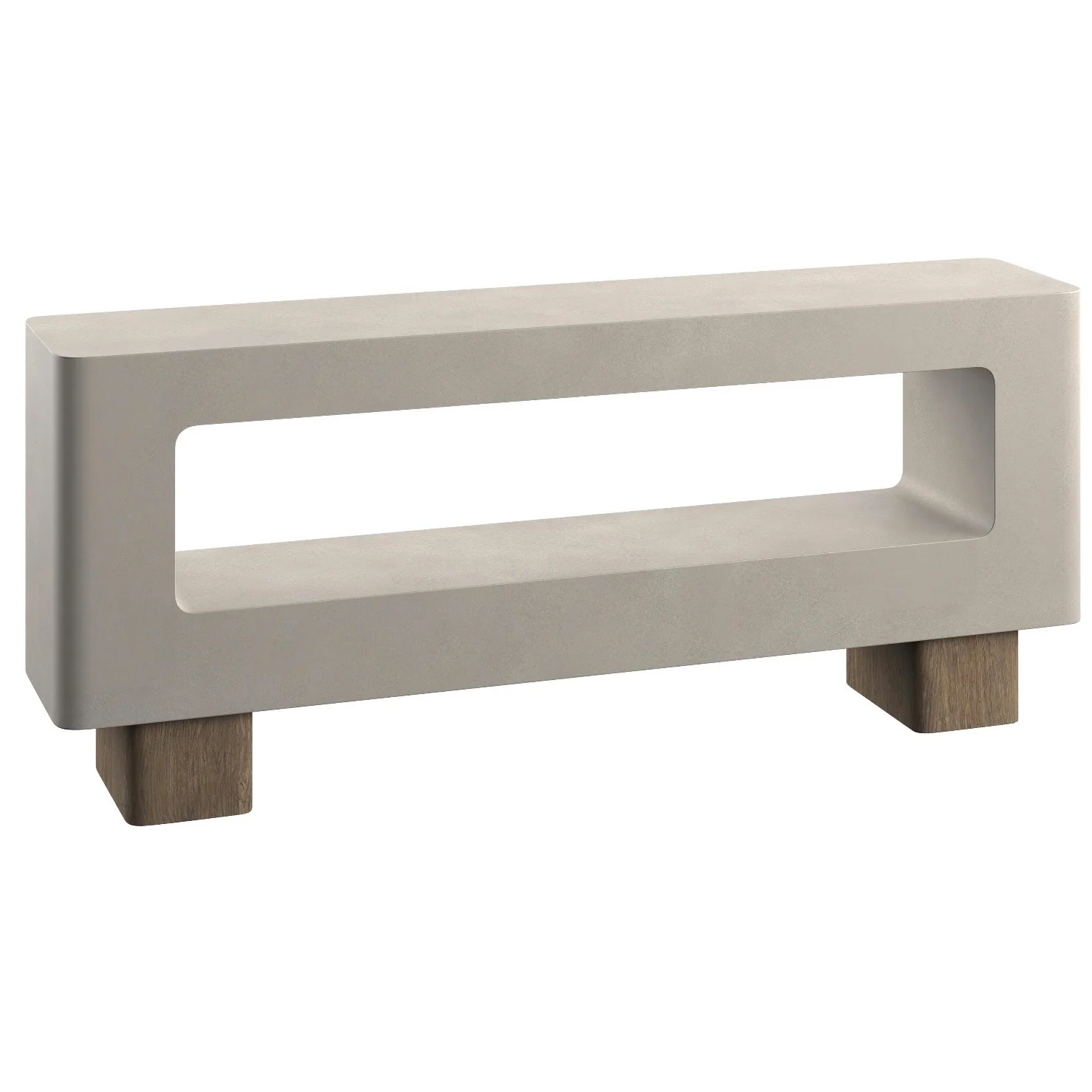 Bernhardt Casa Paros Collection Console Table ~ Bedrock Faux Concrete Finish - Image 3