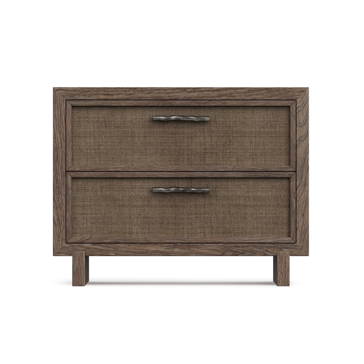 Bernhardt Casa Paros Collection Inset Woven Two- Drawer 36 Inch Nightstand ~ Woven Playa Finish - Image 6