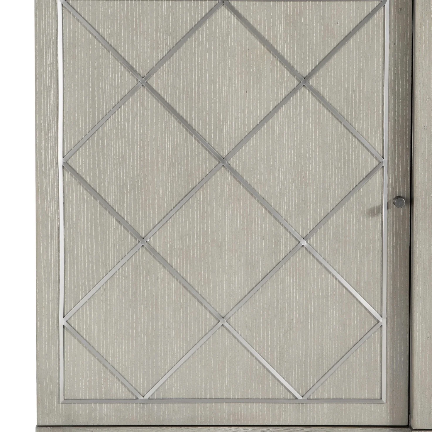 Bernhardt Cornelia Collection Entertainment Credenza ~ Brushed Stainless Steel and Nebbia Wood Finish - Image 8