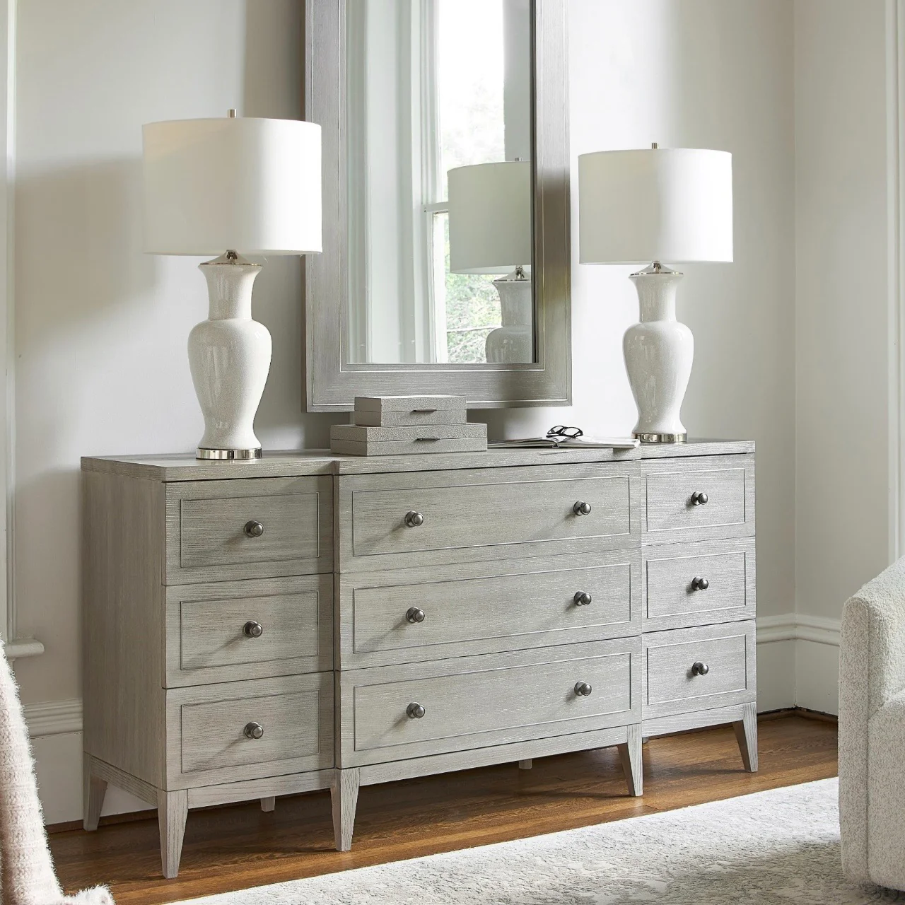 Bernhardt Cornelia Collection Nine Drawer Dresser ~ Nebbia Finish