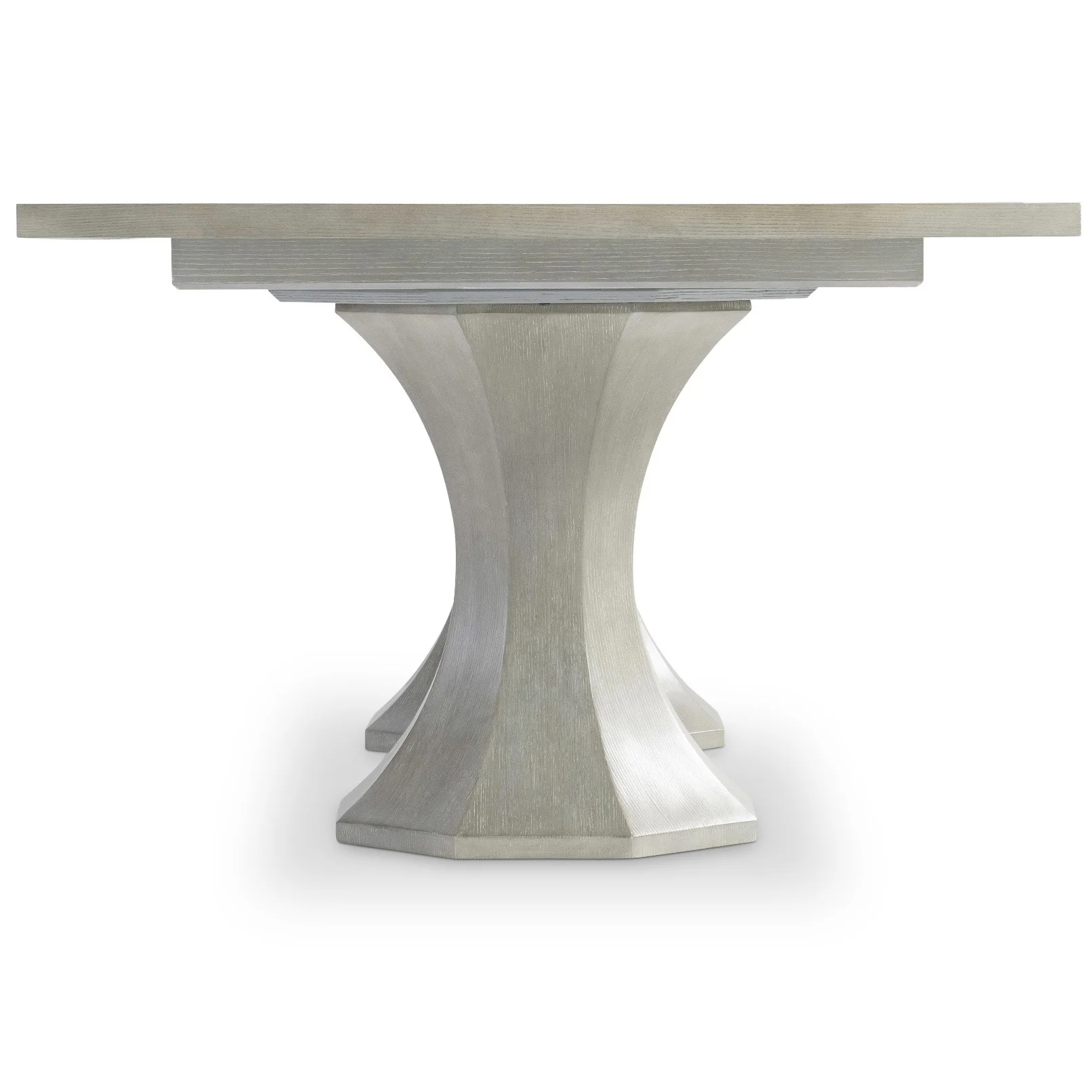 Bernhardt Cornelia Collection Rectangle Dining Table ~ Nebbia Wood Finish With Steel Inlay - Image 5