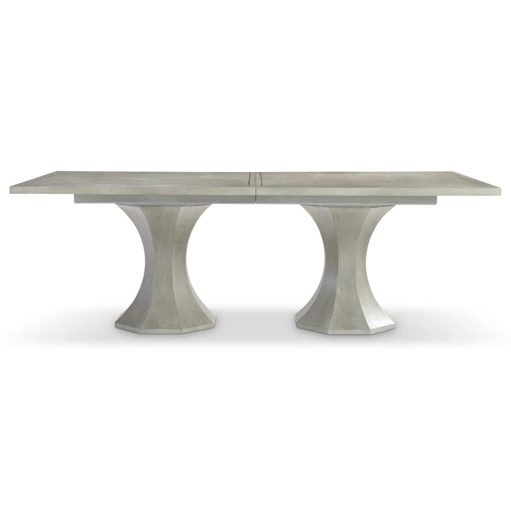 Bernhardt Cornelia Collection Rectangle Dining Table ~ Nebbia Wood Finish With Steel Inlay - Image 8