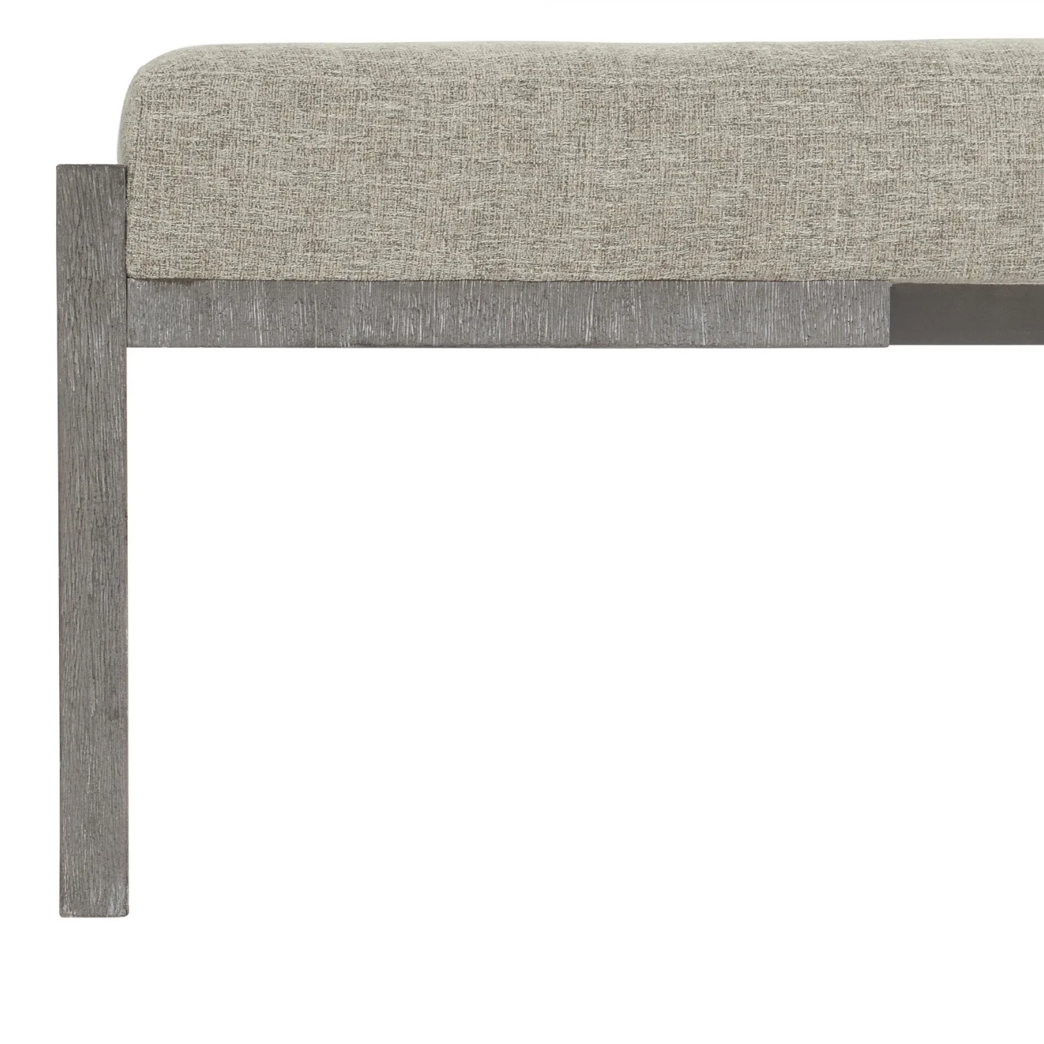 Bernhardt Foundations Collection Upholstered Bench ~ Dark Shale Finish - Image 10