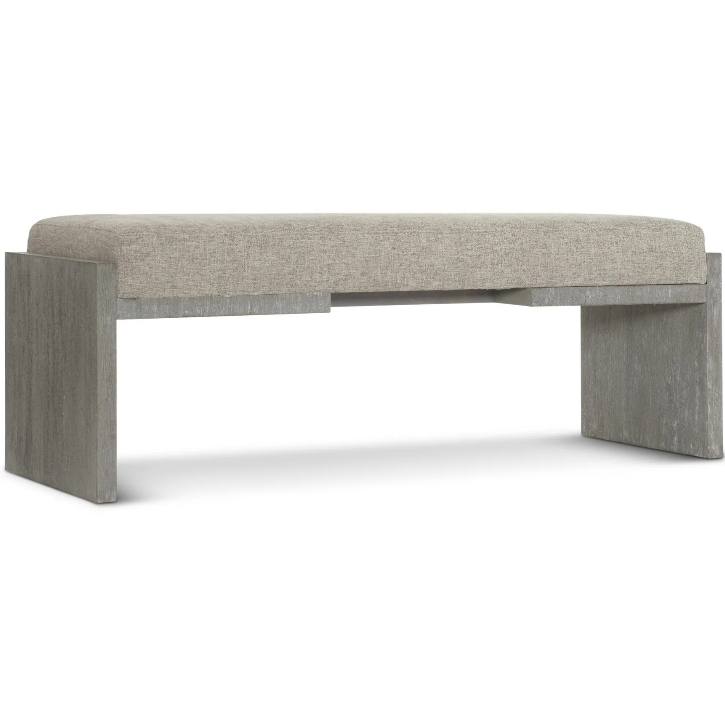 Bernhardt Foundations Collection Upholstered Bench ~ Dark Shale Finish - Image 5