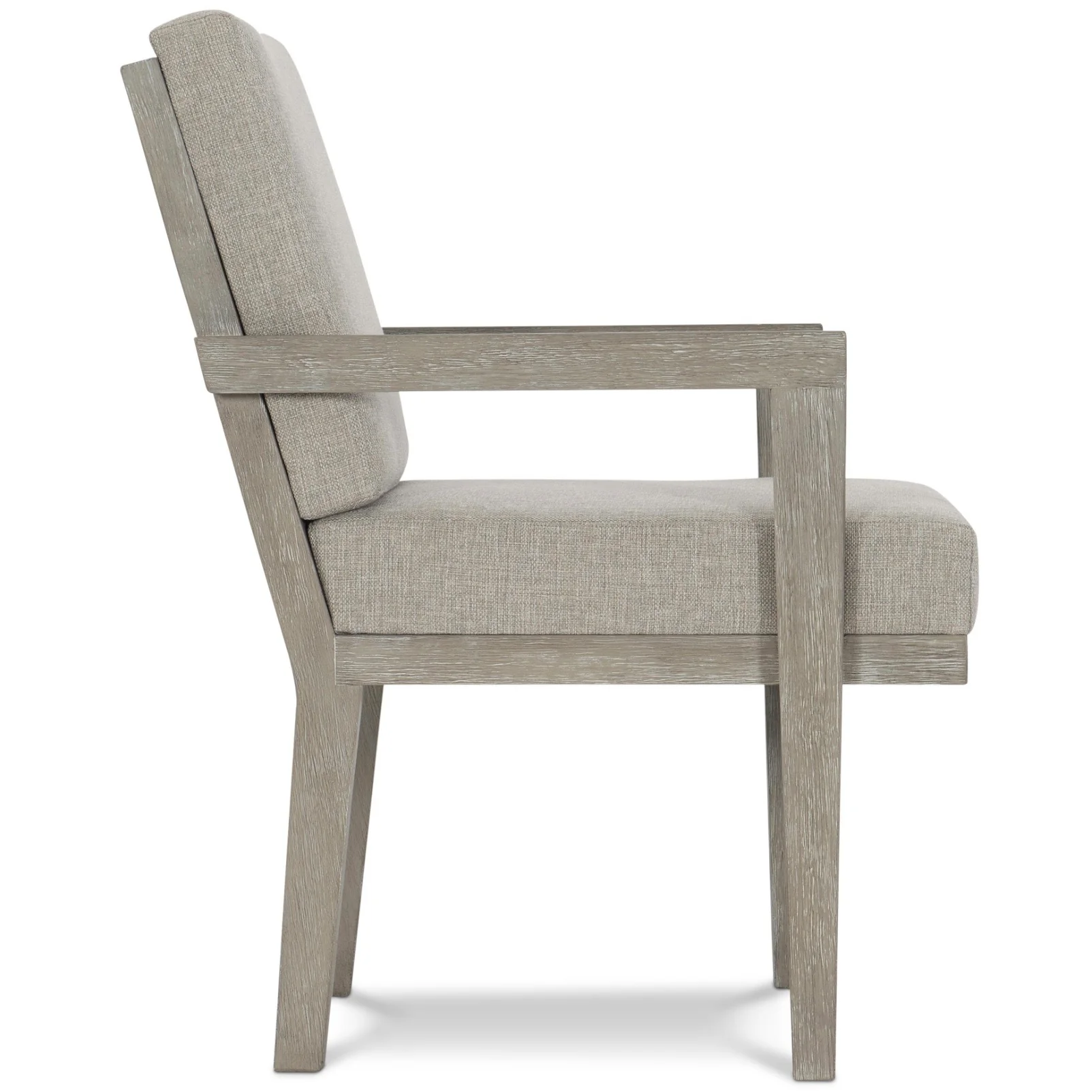 Bernhardt Foundations Collection Upholstered Dining Armchair ~ Light Shale Finish - Image 4