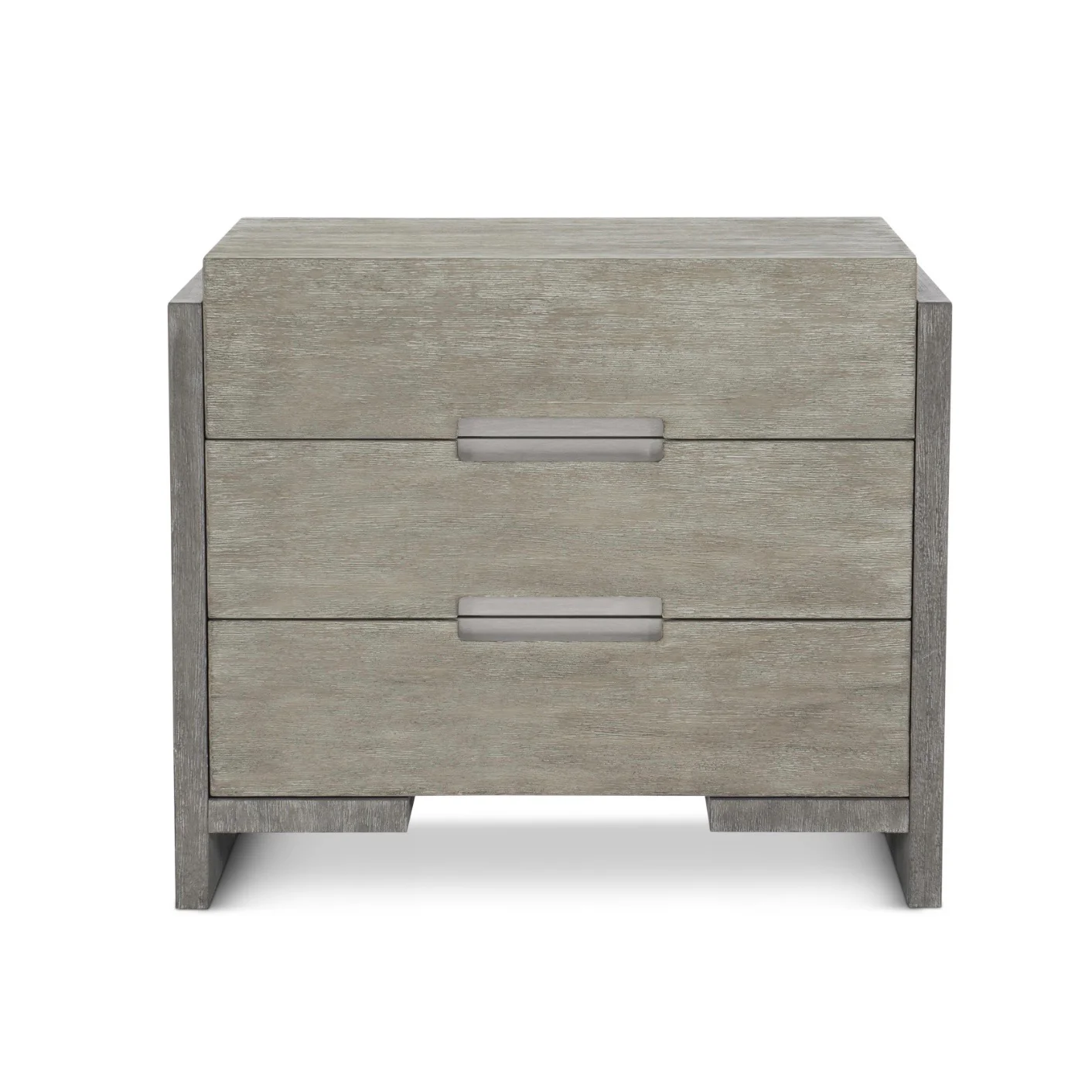 Bernhardt Foundations Collection Three Drawer Nightstand ~ Two - Tone Finish In Light Shale And Dark Shale - Image 2