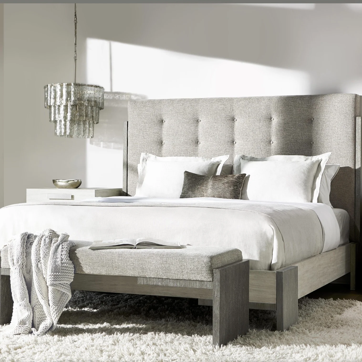 Bernhardt Foundations Collection Upholstered Panel Bed ~ Available in Queen, King and California King Sizes
