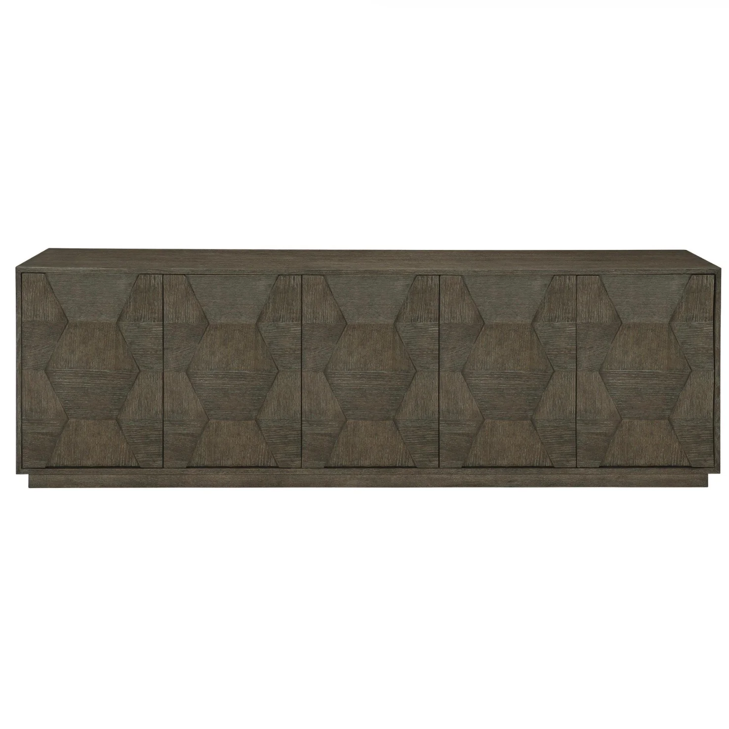 Bernhardt Linea Collection Entertainment Credenza ~ Cerused Charcoal Finish