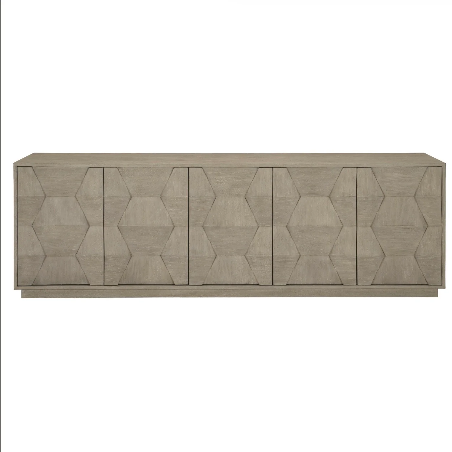 Bernhardt Linea Collection Entertainment Credenza ~ Cerused Greige Finish - Image 4