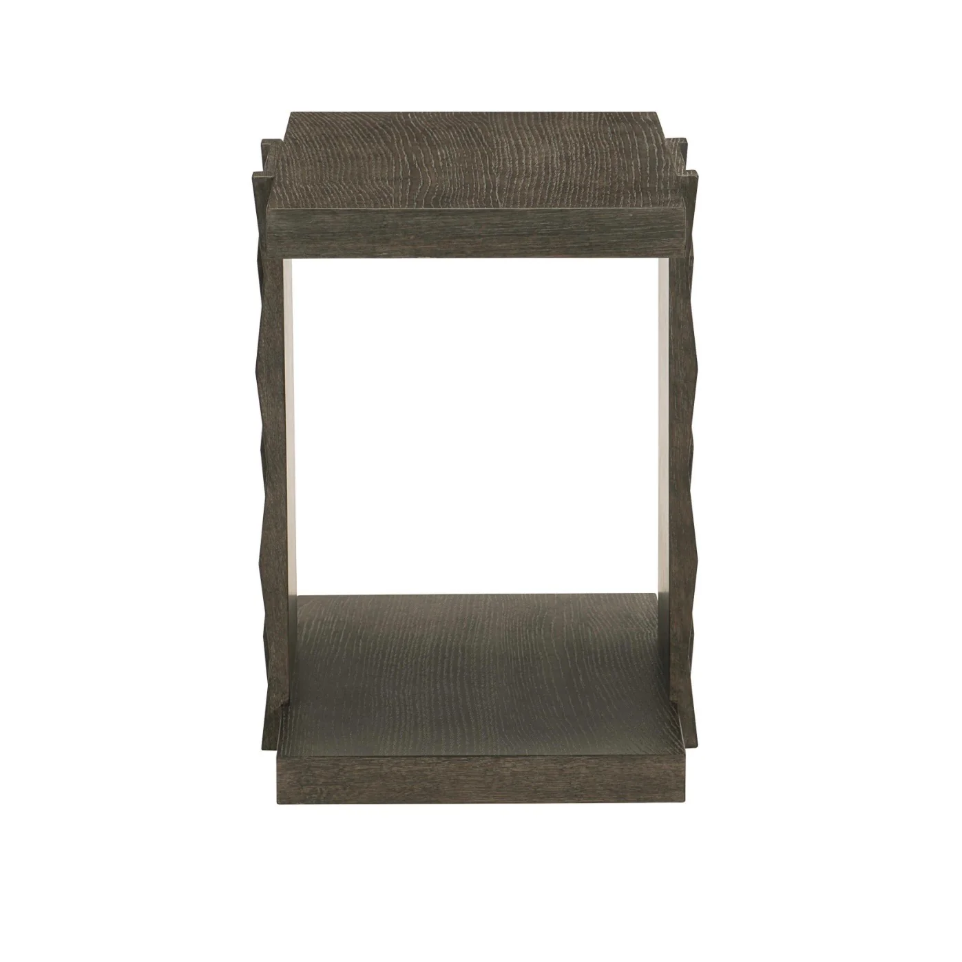 Bernhardt Linea Collection Side Table ~ Cerused Charcoal Finish