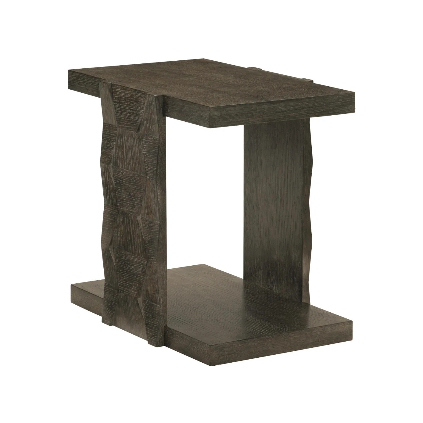 Bernhardt Linea Collection Side Table ~ Cerused Charcoal Finish - Image 2