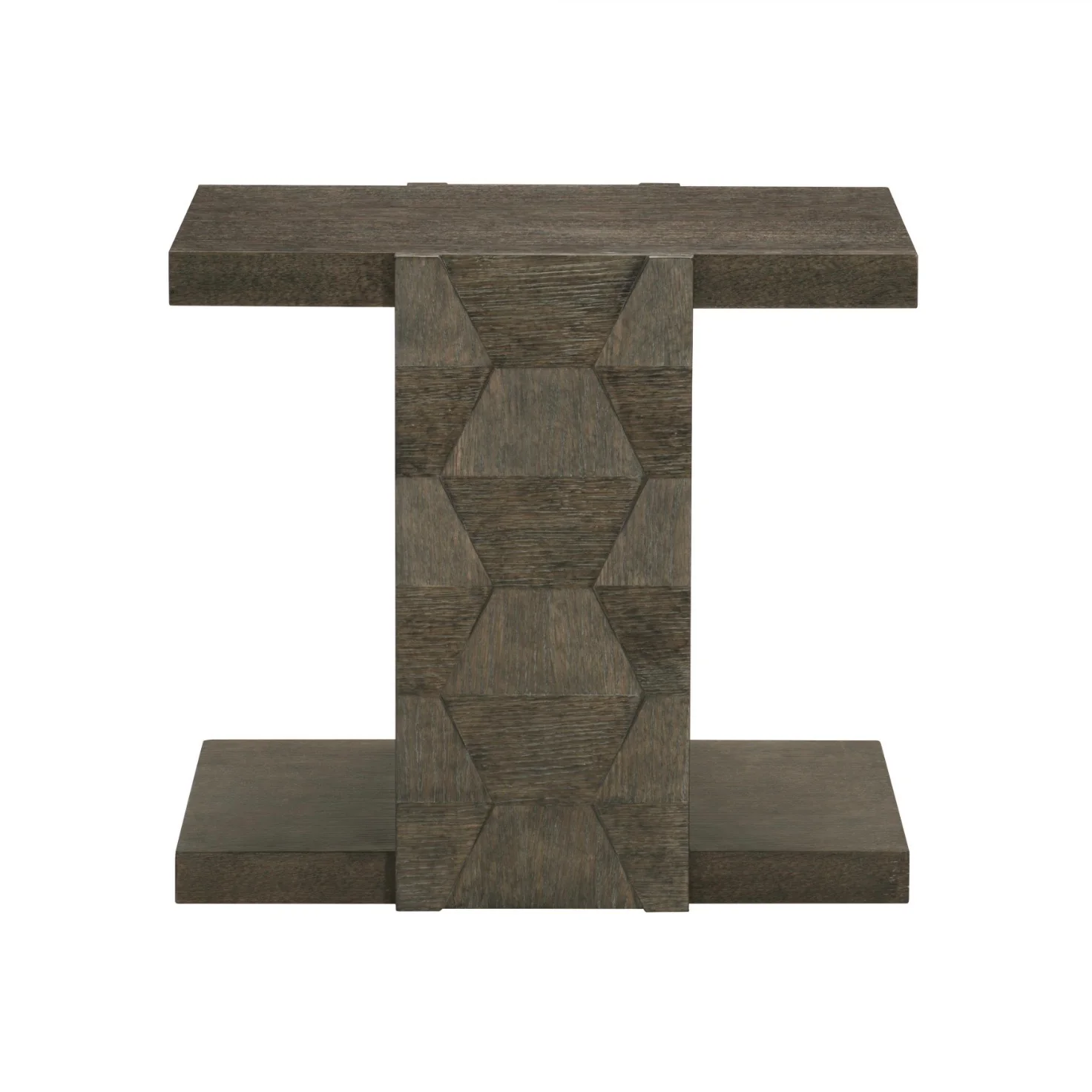 Bernhardt Linea Collection Side Table ~ Cerused Charcoal Finish - Image 3