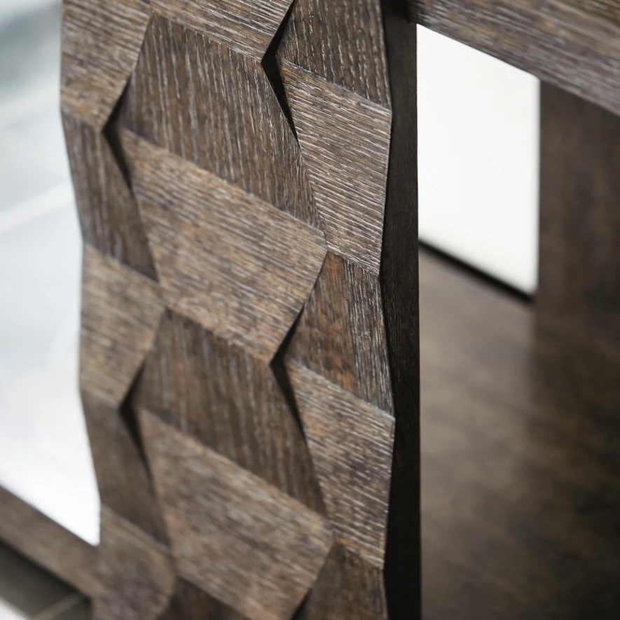 Bernhardt Linea Collection Side Table ~ Cerused Charcoal Finish - Image 4