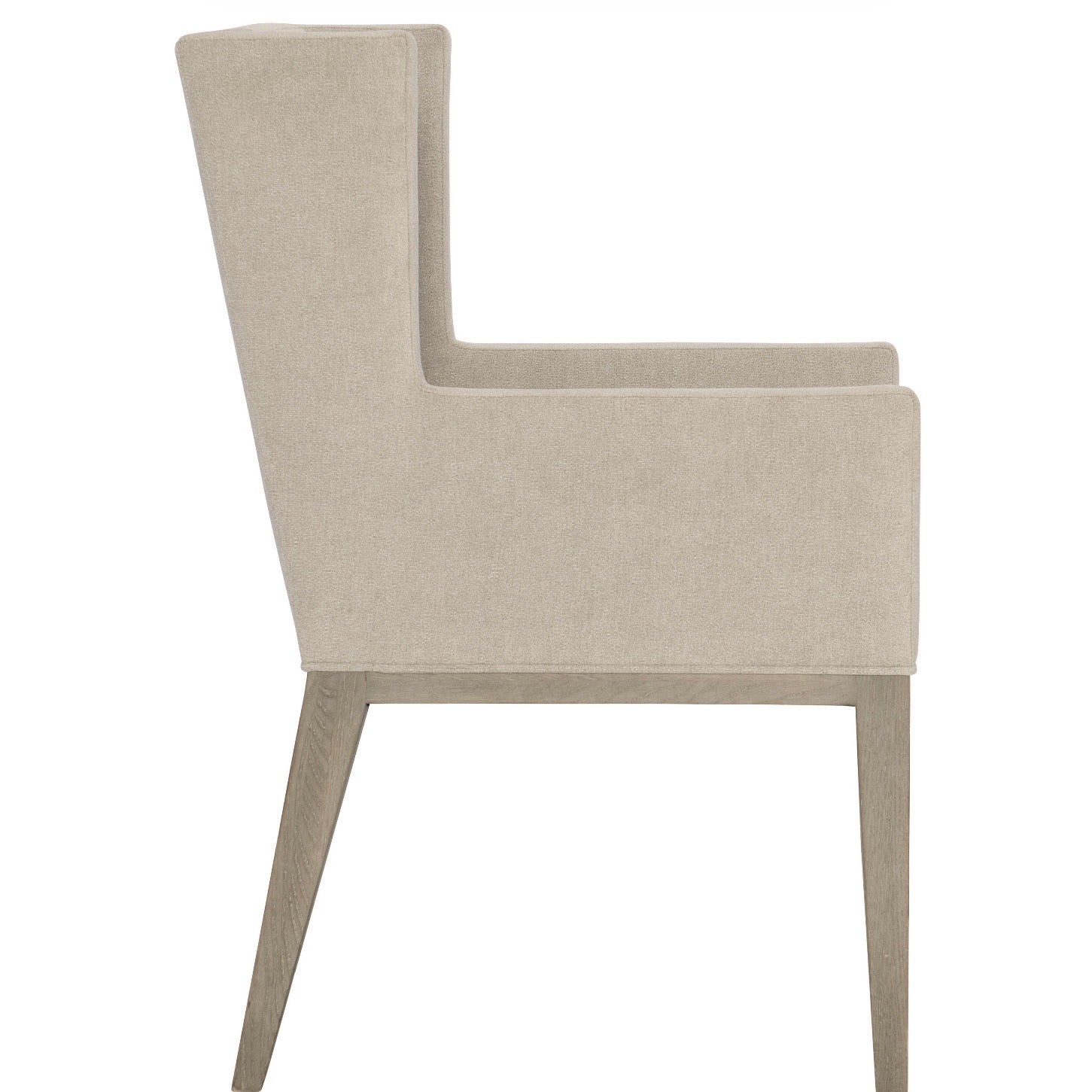 Bernhardt Linea Collection Upholstered Dining Armchair ~ Cerused Greige Finish - Image 5