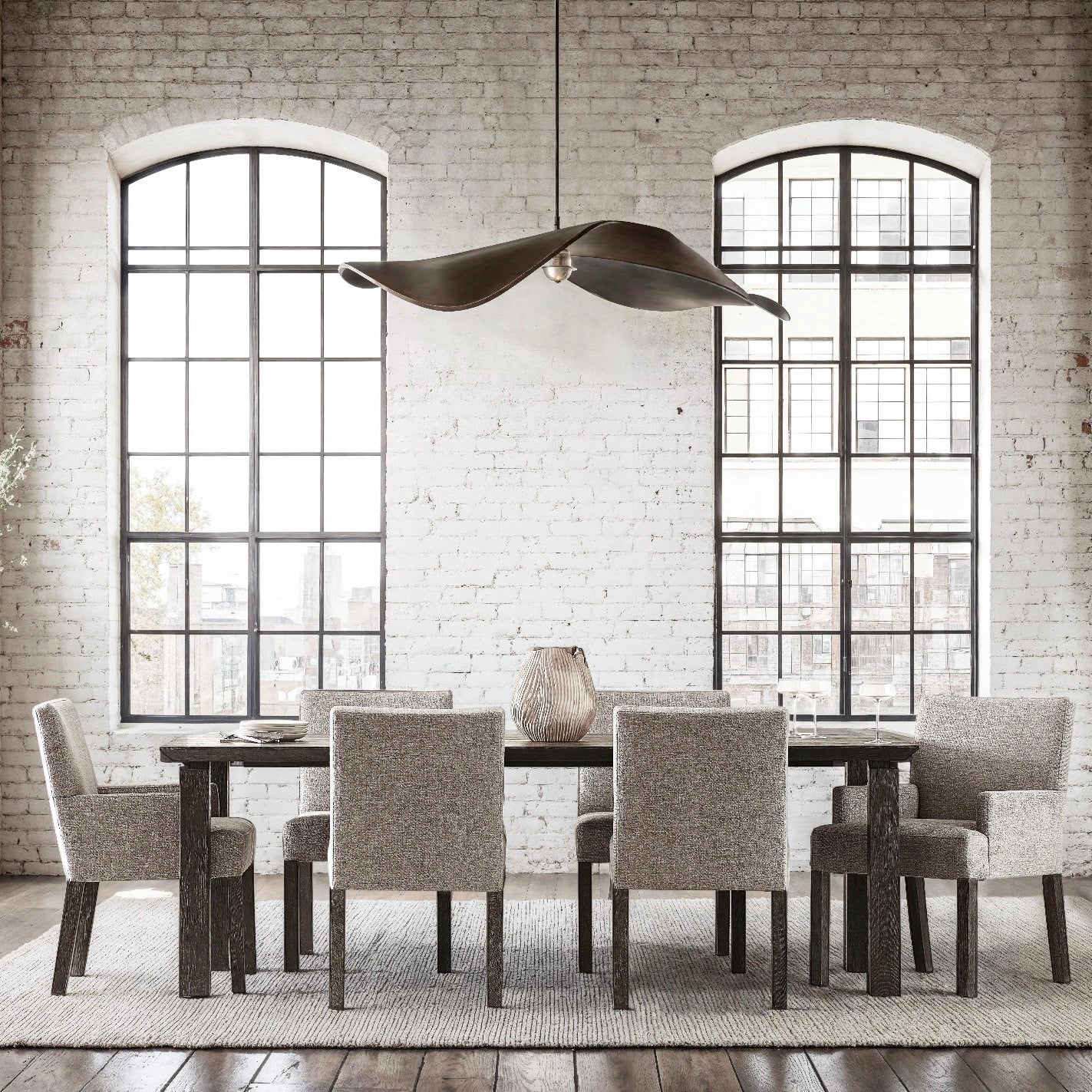 Bernhardt Loft Menton Collection Rectangular Dining Table ~ Sutton Finish