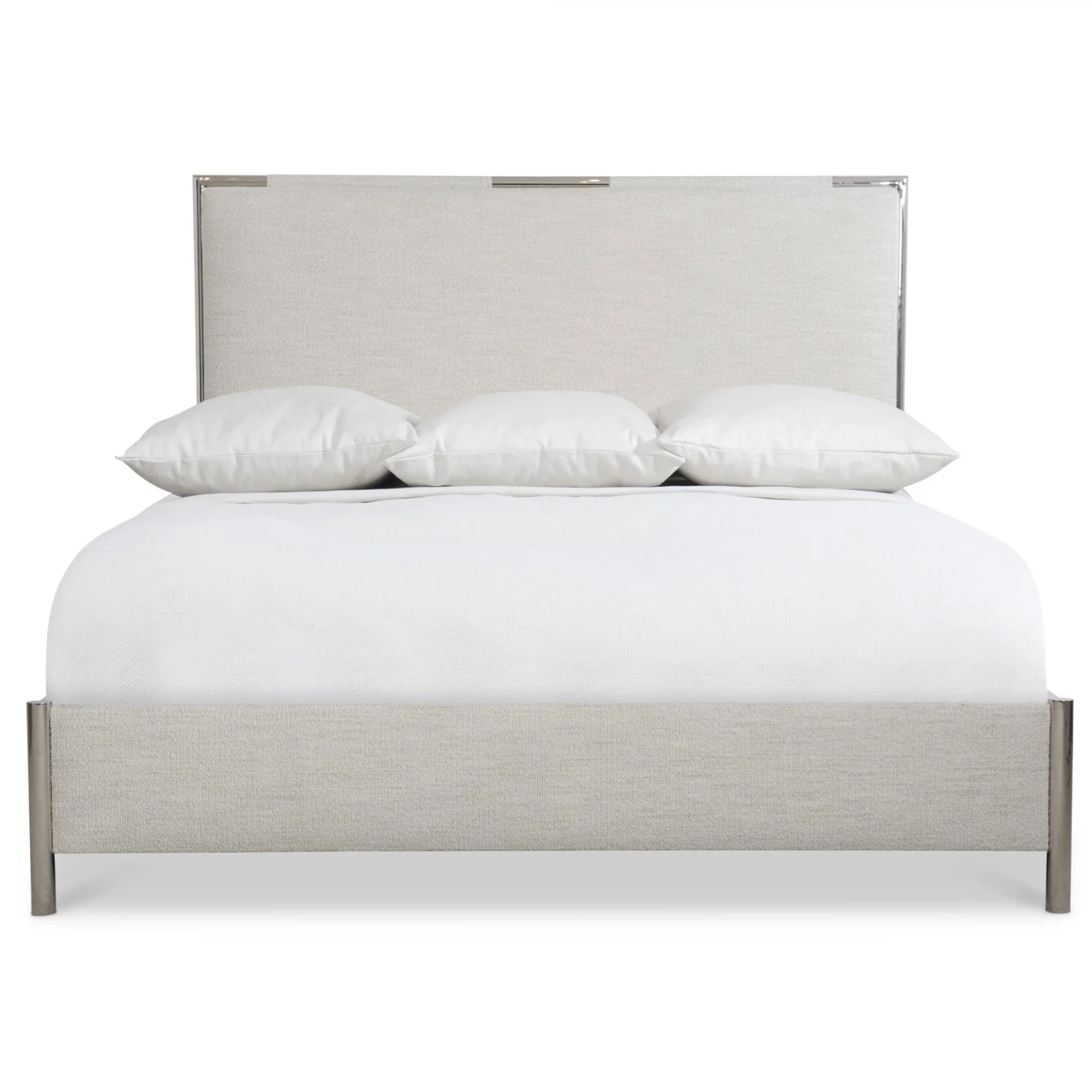 Bernhardt Modulum Collection Upholstered Panel Bed with Metal Frame ~ Available in Queen And King Sizes - Image 2