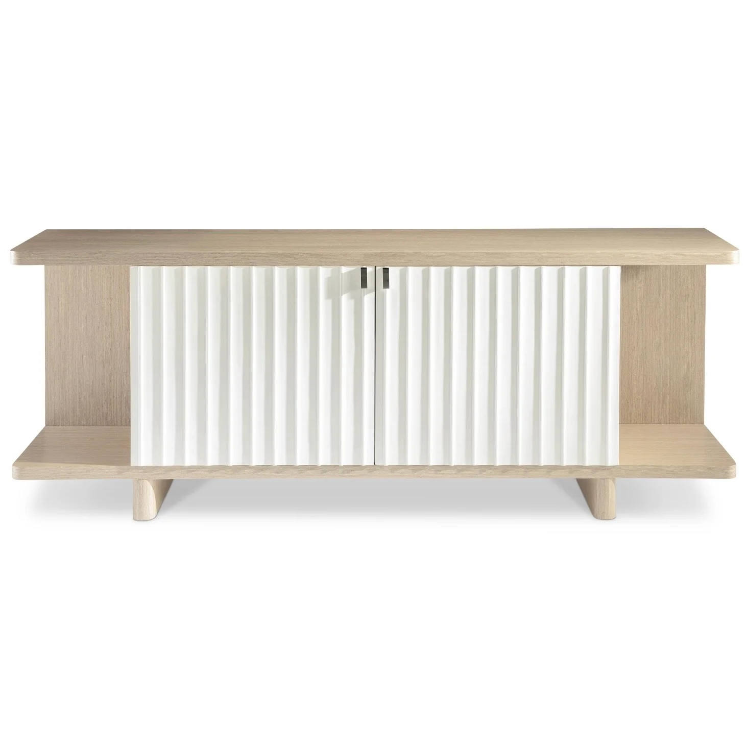Bernhardt Modulum Collection Sideboard ~ White Adobe Faux Stone and Sahara Finished Wood - Image 2