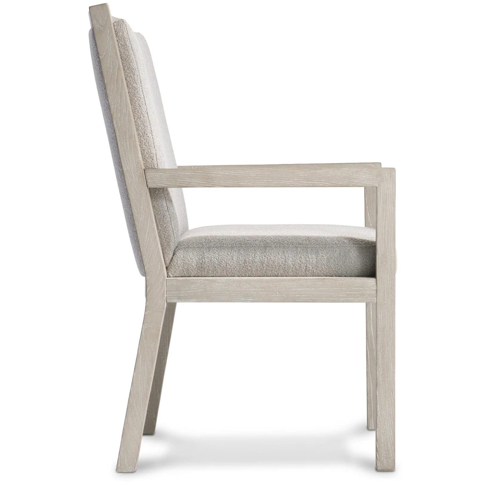Bernhardt Prado Collection Upholstered Dining Armchair with Tawny Finished Wood Frame - Image 2