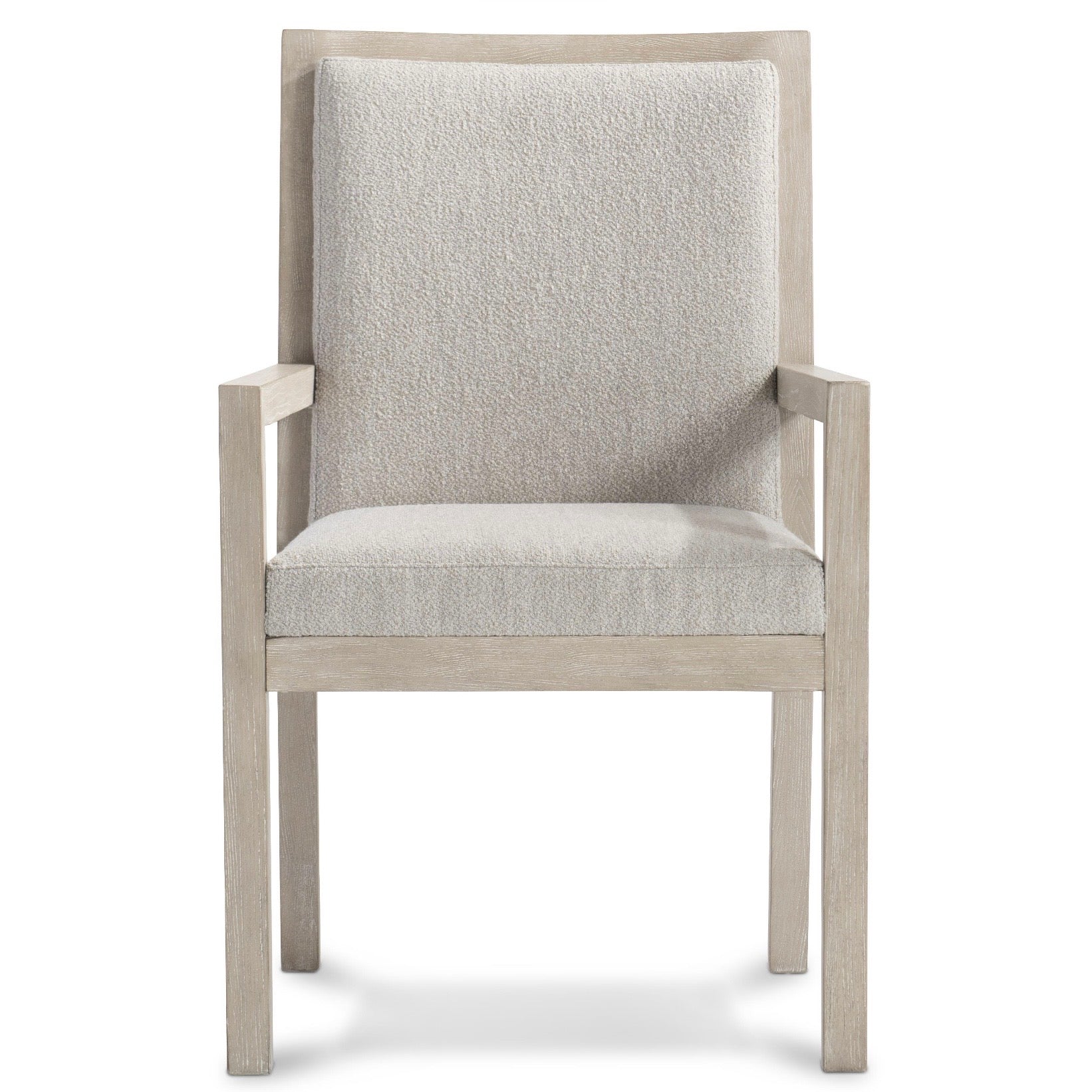 Bernhardt Prado Collection Upholstered Dining Armchair with Tawny Finished Wood Frame - Image 3
