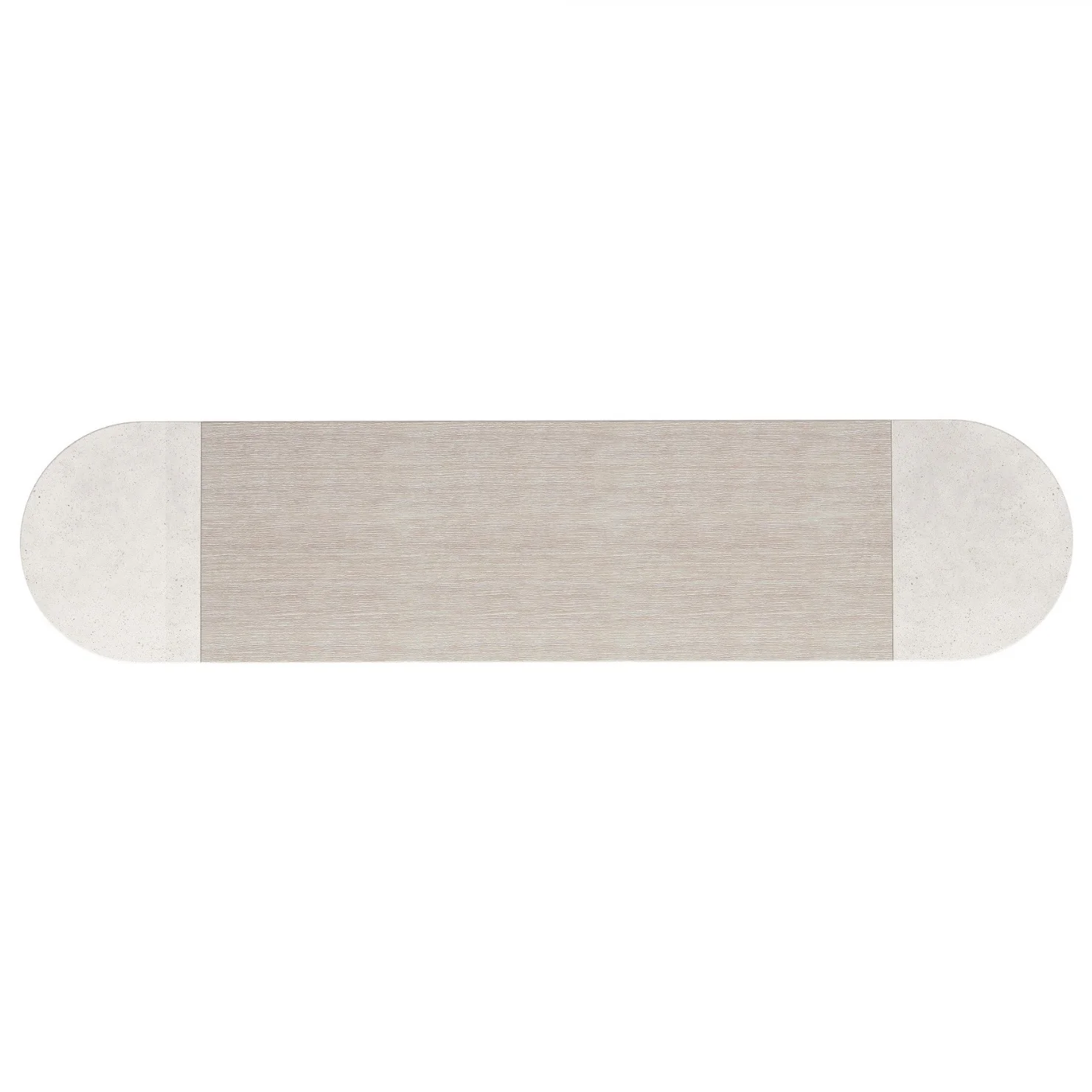 Bernhardt Prado Collection Glass-Reinforced Concrete With Tawny Wood Top Console Table - Image 5
