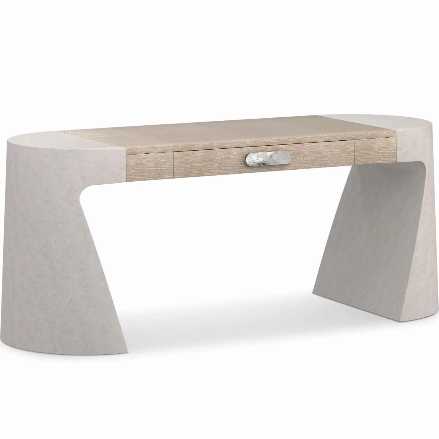 Bernhardt Prado Collection Wood and Glass-Reinforced Concrete Desk - Image 2