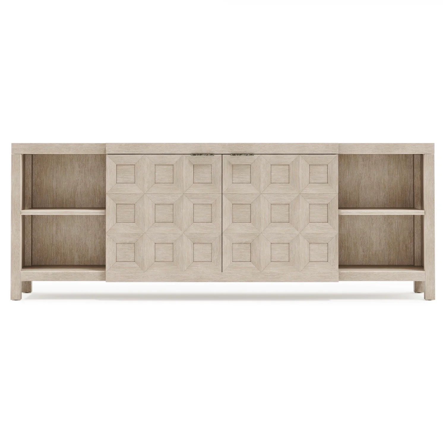 Bernhardt Prado Collection Coffered Entertainment Credenza ~ Tawny Finish - Image 4