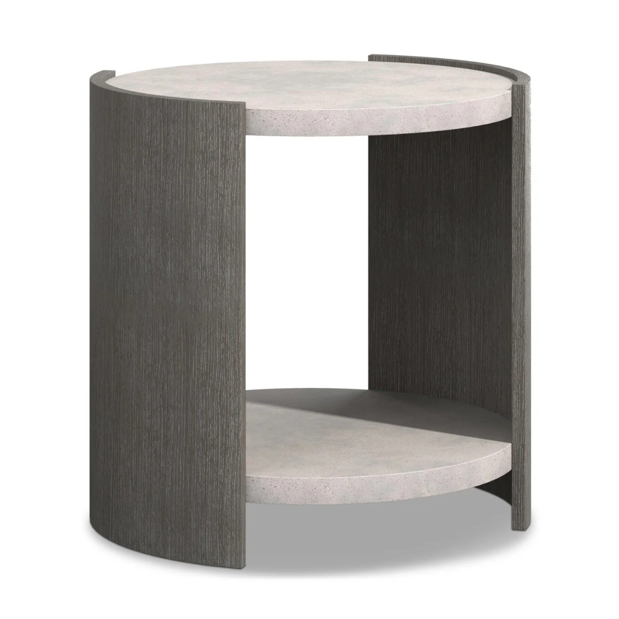 Bernhardt Prado Collection Modern Rustic Accent Table ~ Porcini Finish - Image 5