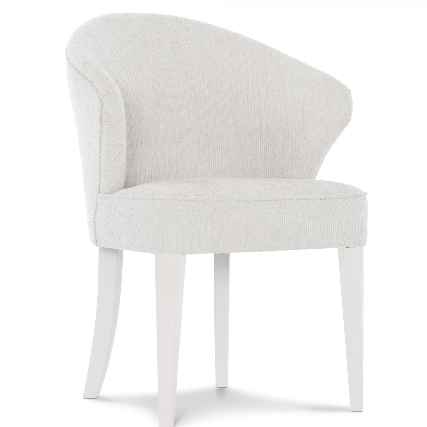 Bernhardt Silhouette Collection White Upholstered Dining Armchair - Image 2