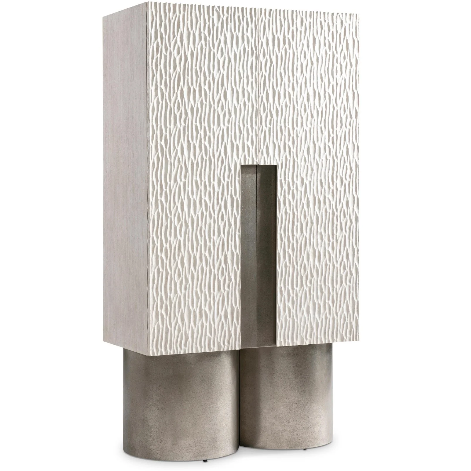 Bernhardt Solaria Collection Bar Cabinet ~ Weathered Bone Finish - Image 2