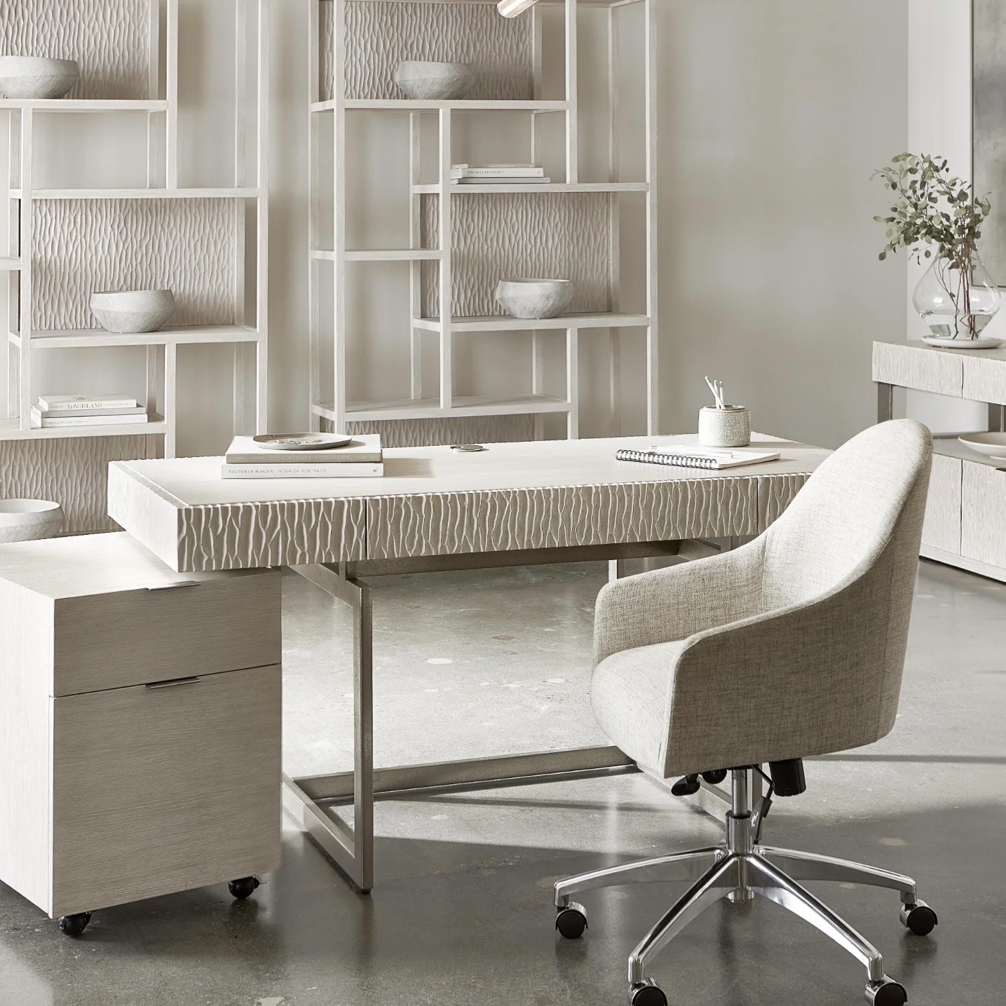 Bernhardt Solaria Workspace Collection Desk ~ Weathered Bone Finish