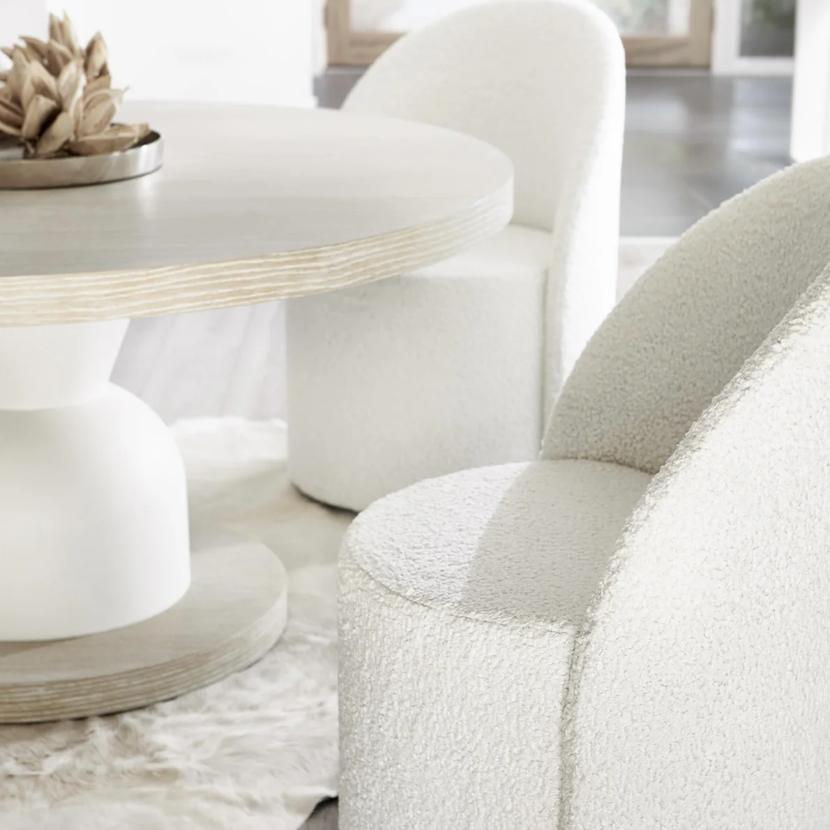 Bernhardt Solaria Collection Round Pedestal Dining Table ~ Dune Finish - Image 6