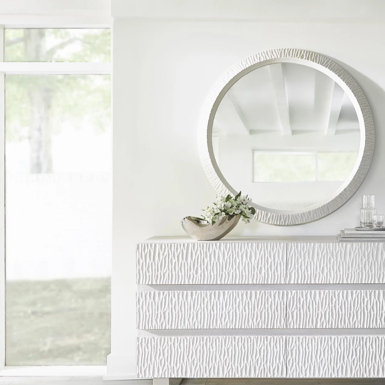 Bernhardt Solaria Collection Round Mirror
