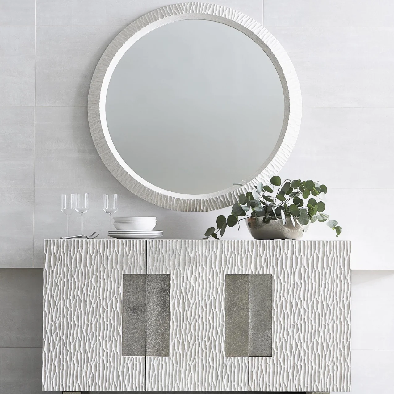 Bernhardt Solaria Collection Round Mirror - Image 3