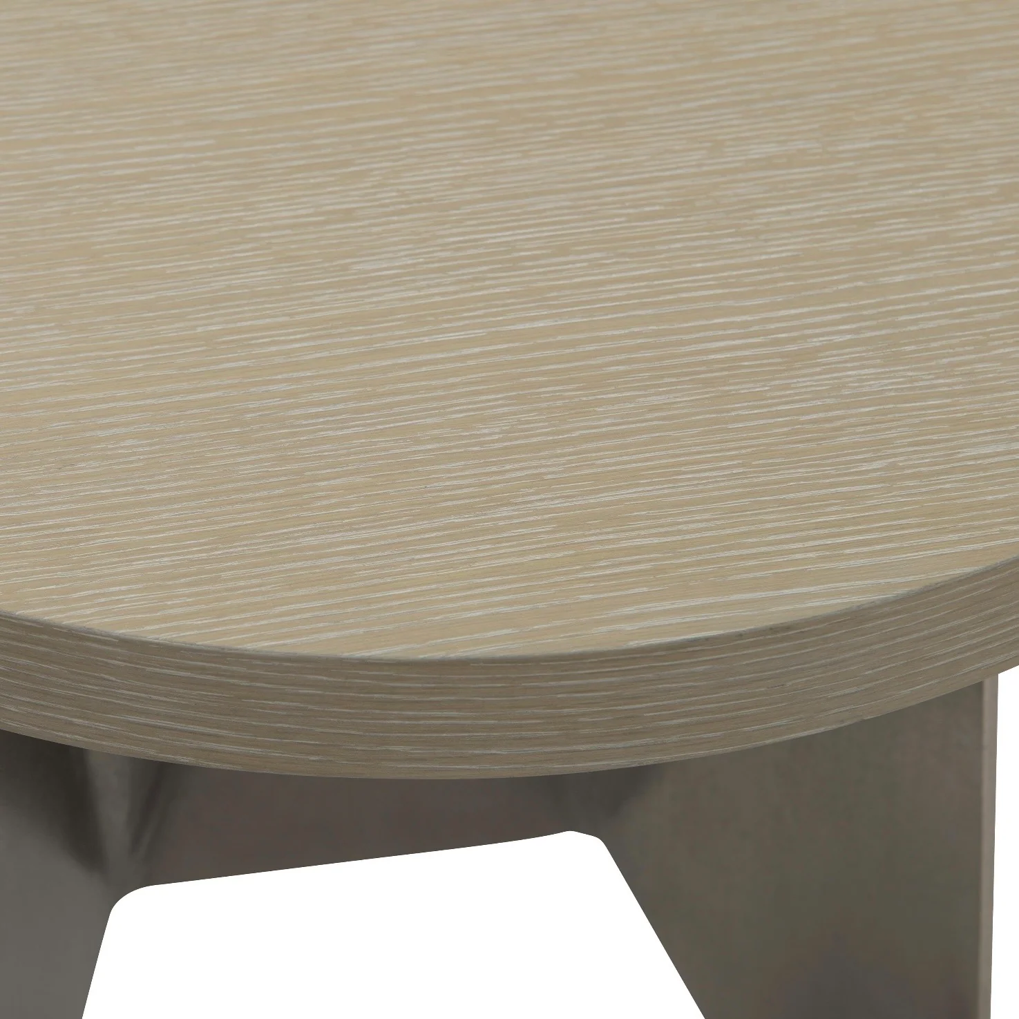 Bernhardt Solaria Collection Geometric Side Table ~ Shiny Nickel Base - Image 6