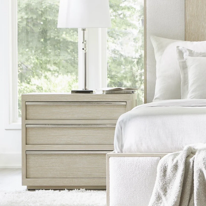 Bernhardt Solaria Collection Three Drawer Nightstand ~ Dune Finish