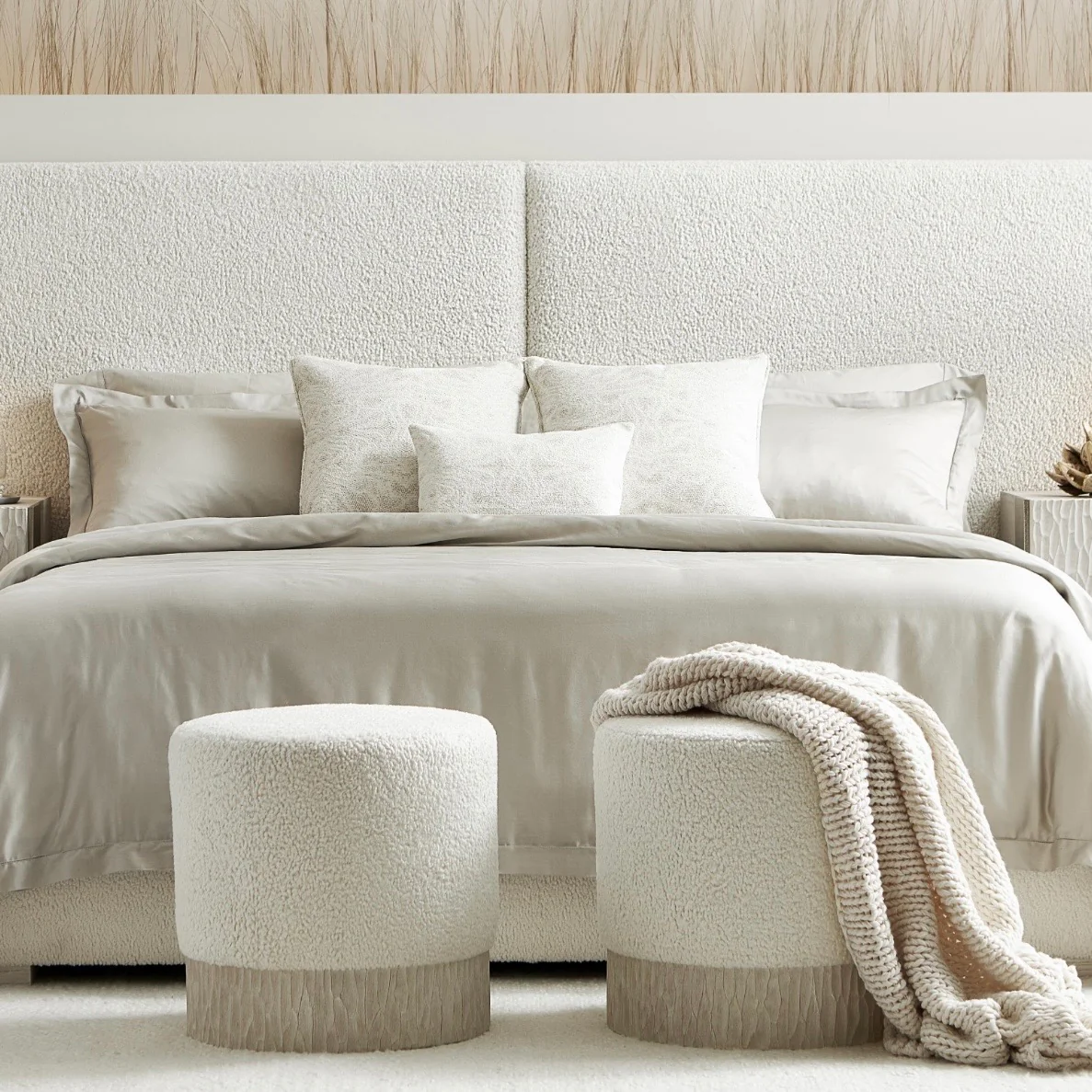 Bernhardt Solaria Collection Upholstered Round Ottoman