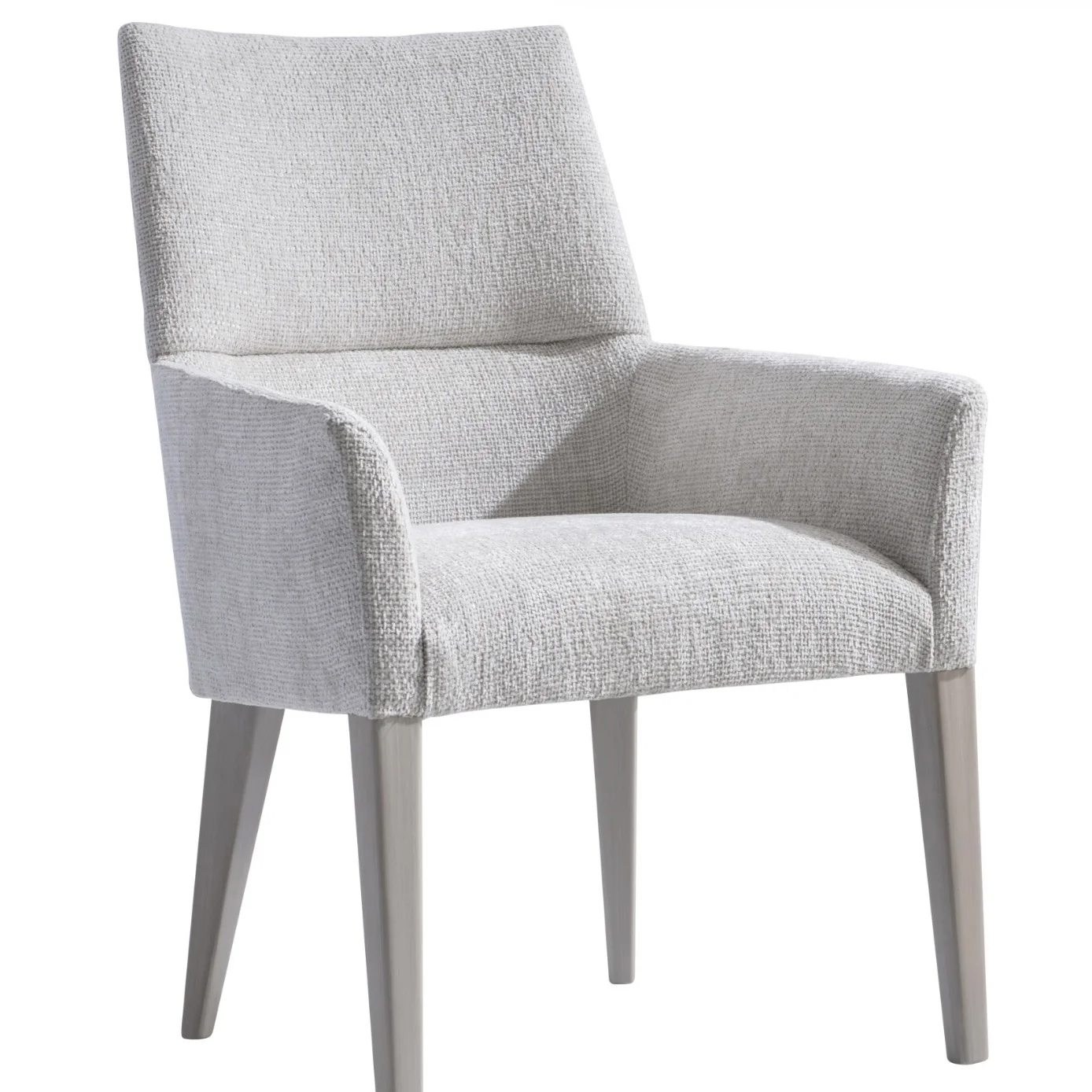Bernhardt Stratum Collection Upholstered Dining Armchair ~ Mist Finish