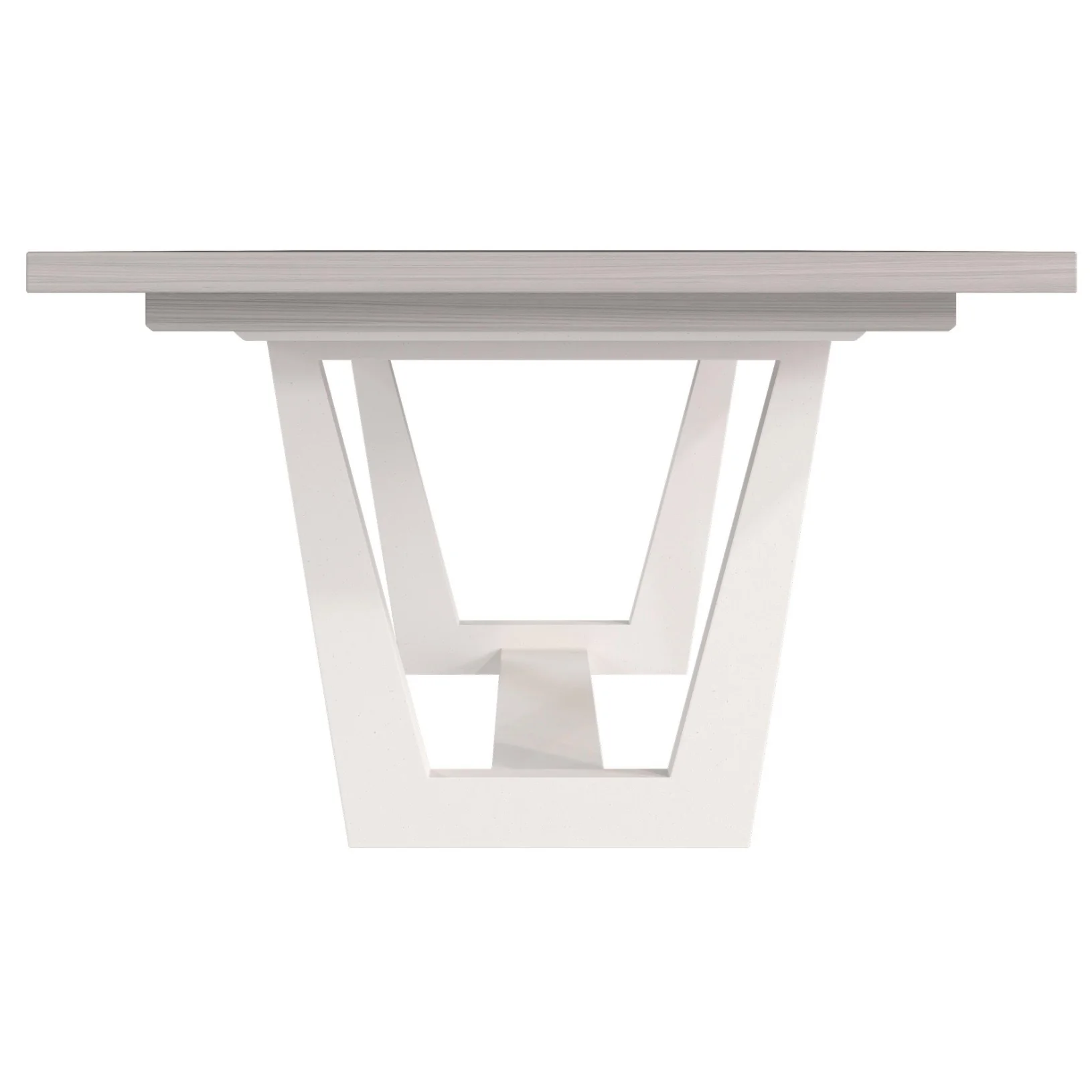 Bernhardt Stratum Collection Dining Table ~ Mist Finish with Faux Stone Base - Image 8