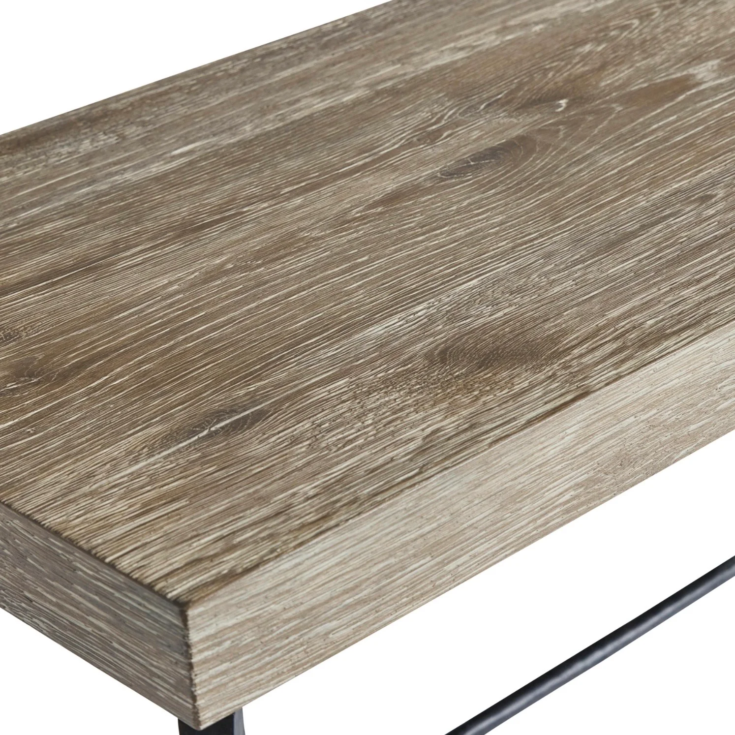 Bernhardt Tribeca Collection Console Table ~ Aurum Finish with Textured Steel Base - Image 10